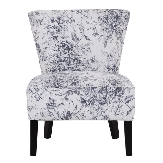 Austen Linen Lounge Chaise Chair In Floral