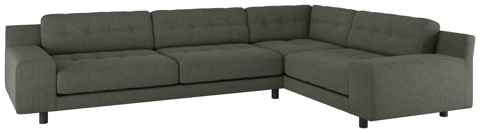 Habitat Hendricks Left Corner Fabric Sofa - Charcoal