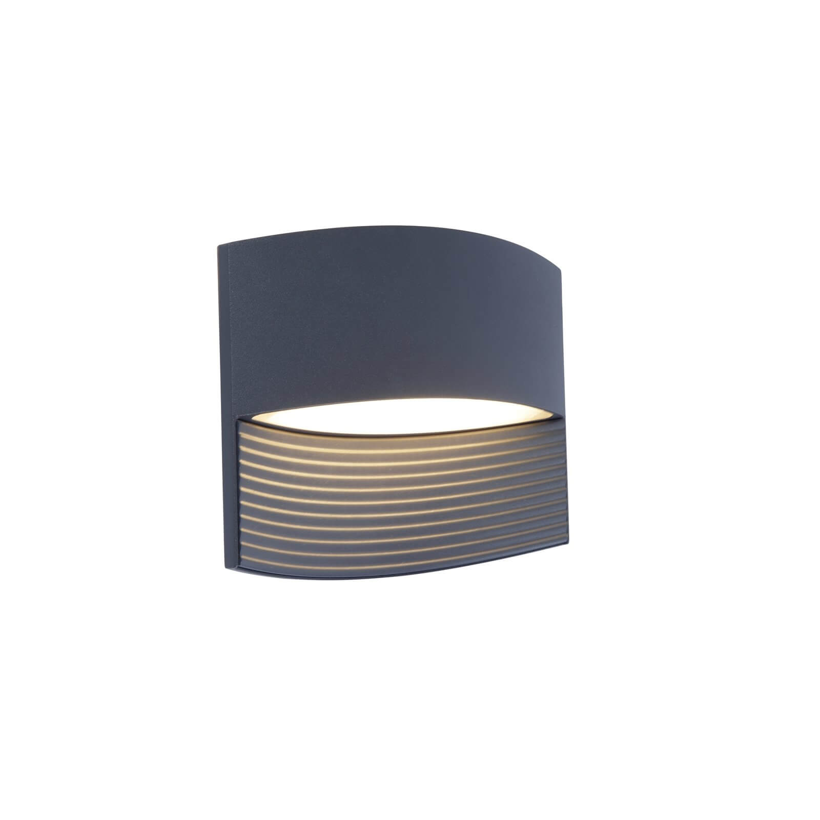 Lutec Lotus LED Up And Down Outdoor Wall Light In Dark Grey