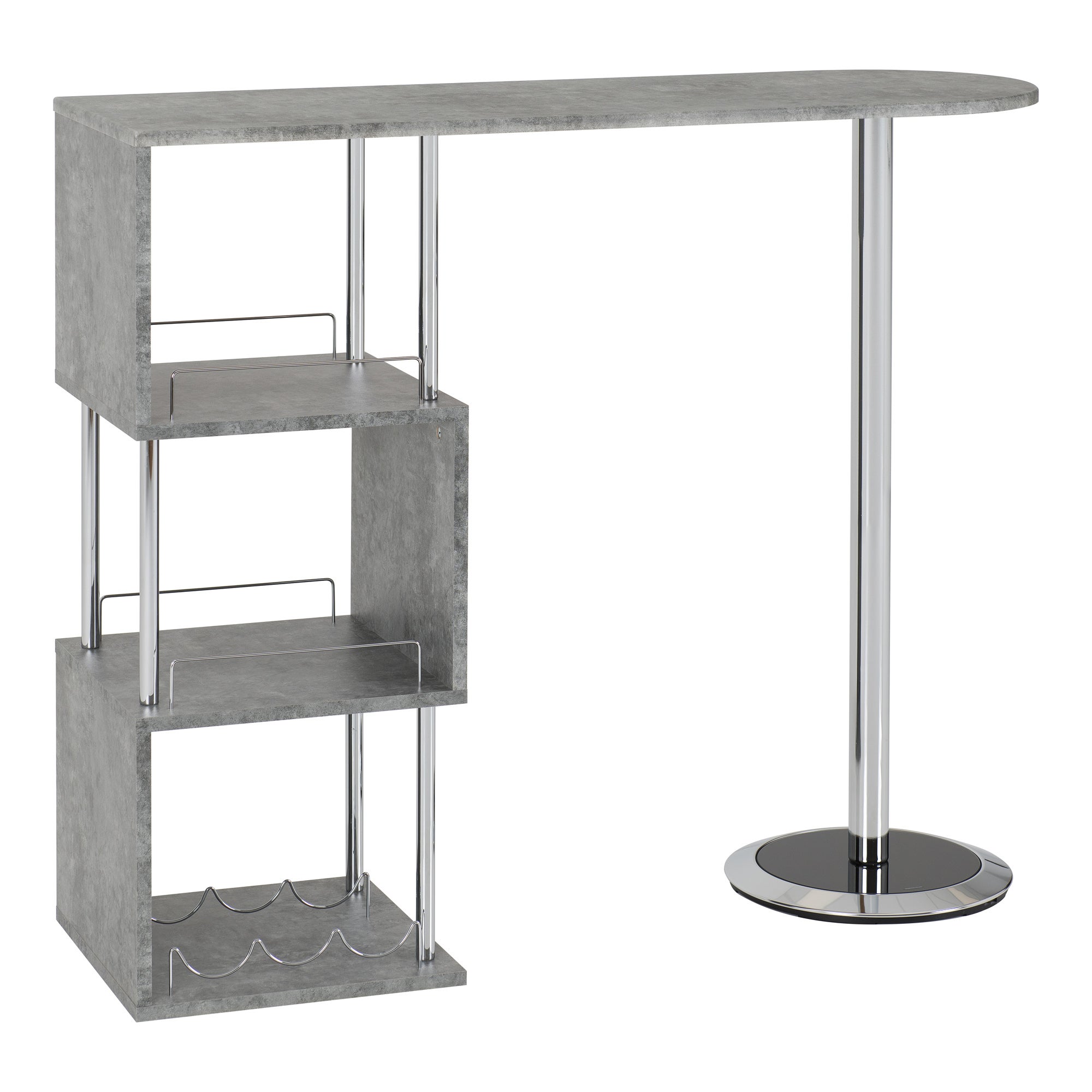 Charisma Bar Table Concrete Effect Grey