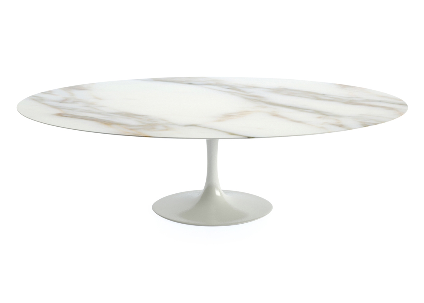 Knoll Saarinen Extra Large Oval Table Calacatta Coated Marble