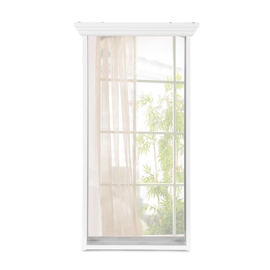 Country Wall Mirror Rectangular In White