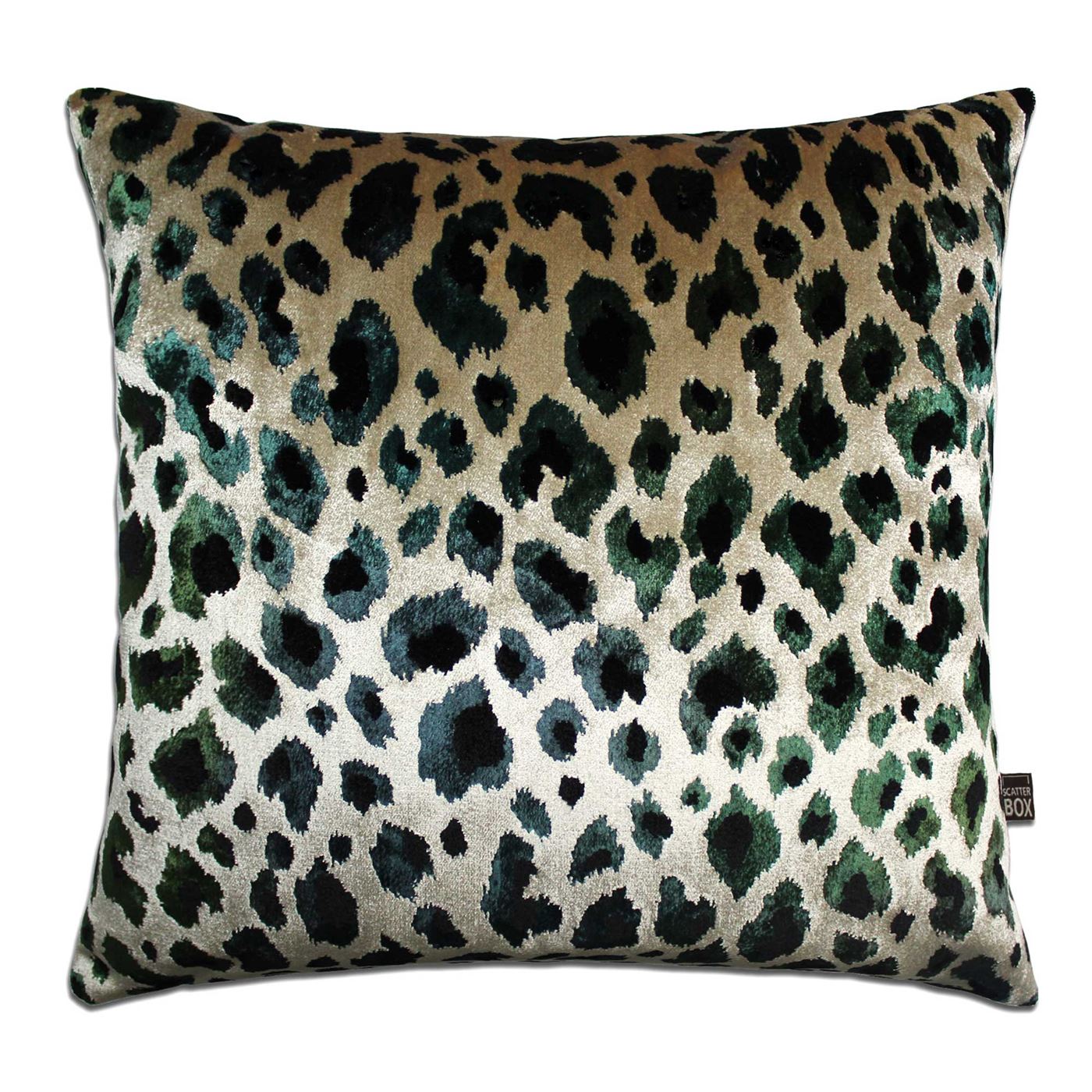 Leopard Cushion, Green