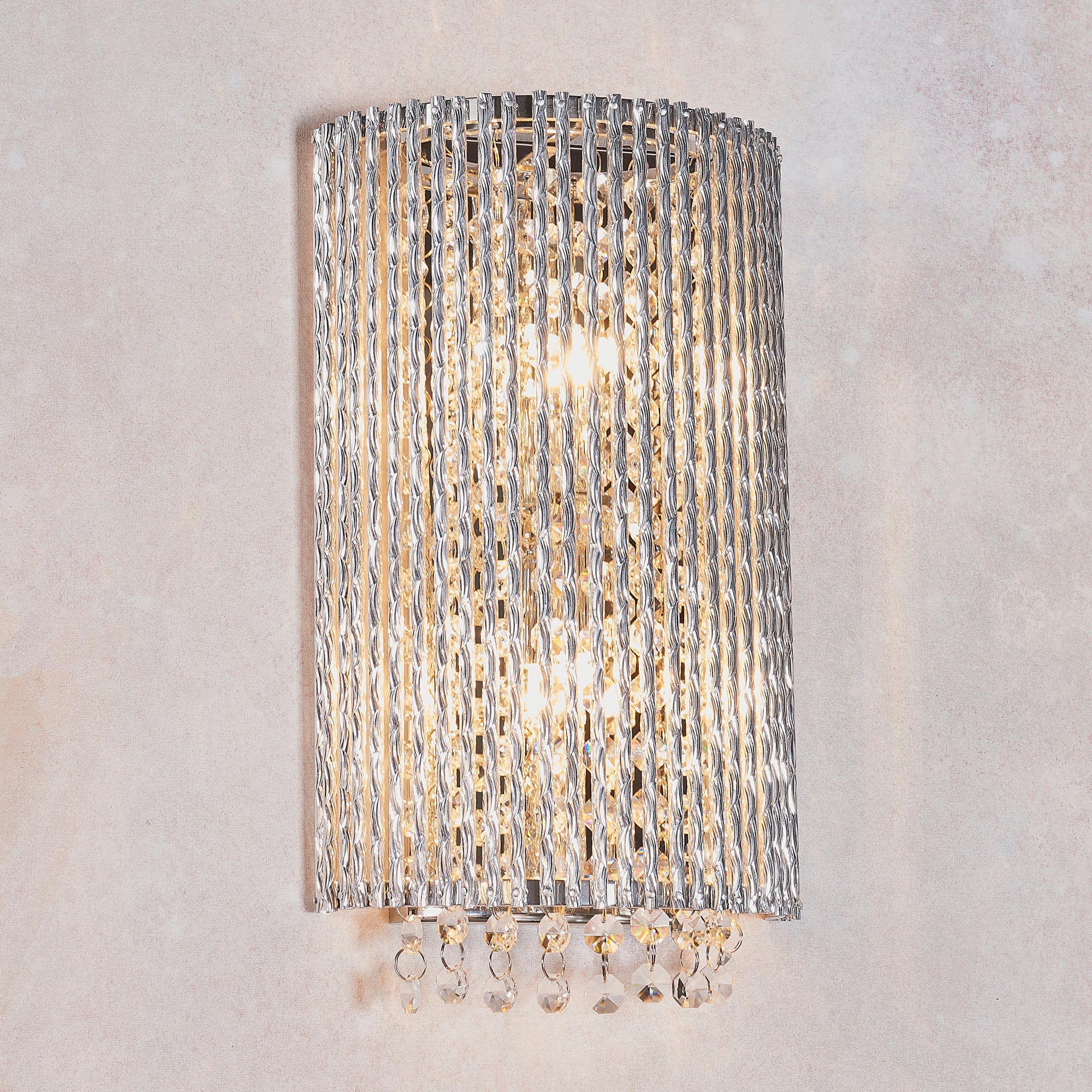 Vogue Galina Crystal Wall Light Chrome Chrome