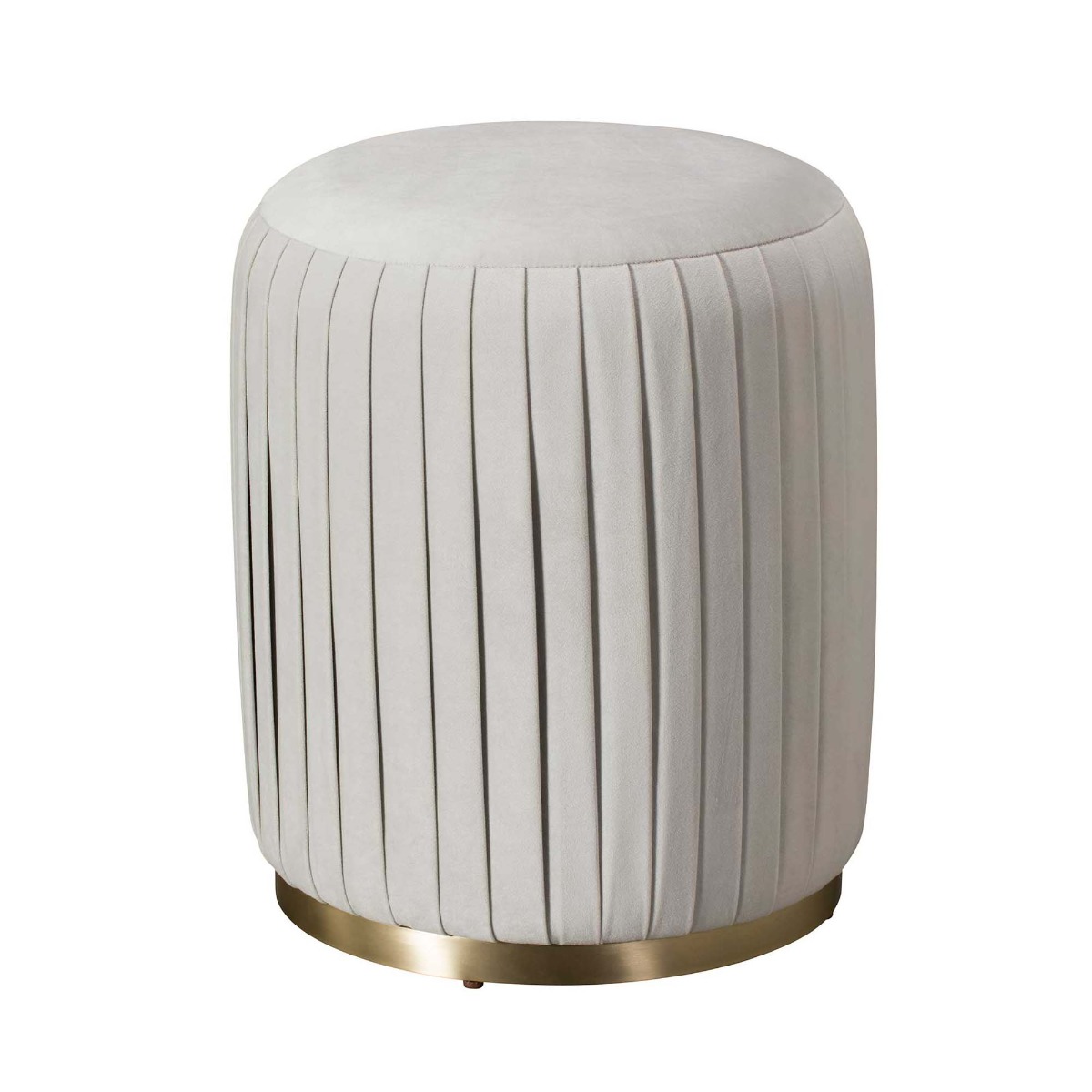 Lucia Velvet Pleated Ottoman