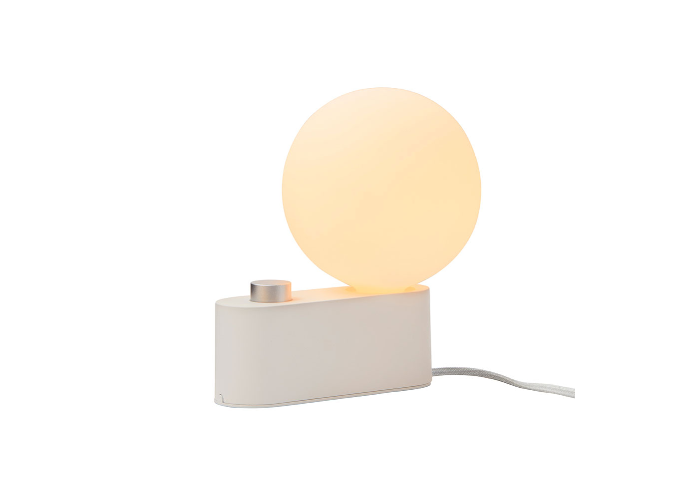 Tala Alumina Table and Wall Lamp Chalk with Sphere IV Bulb