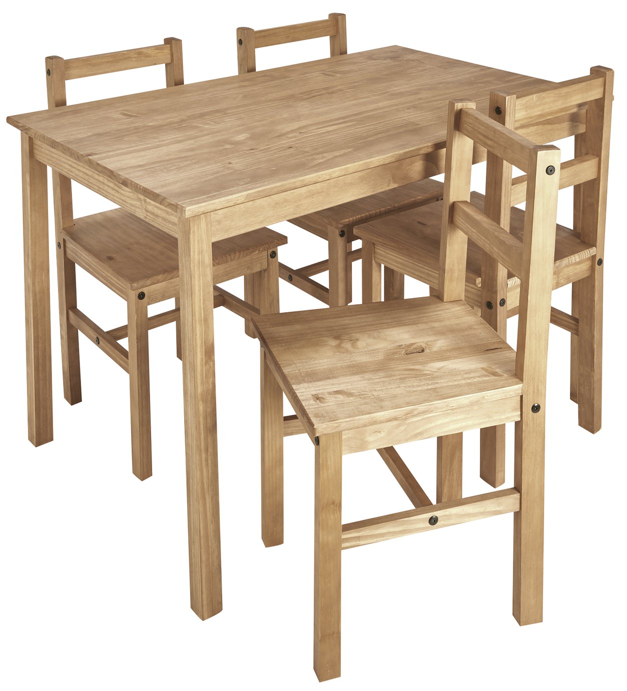Argos Home Raye Solid Wood Dining Table & 4 Chairs