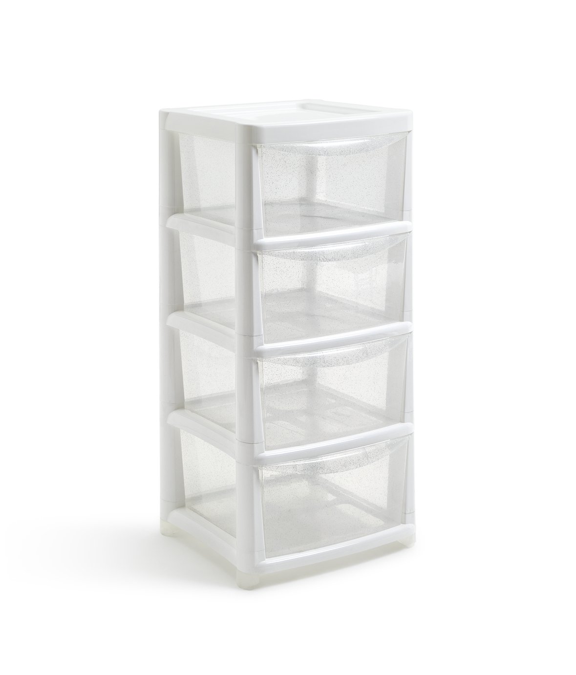 Argos Home 4 Drawer Wide Tower - Silver