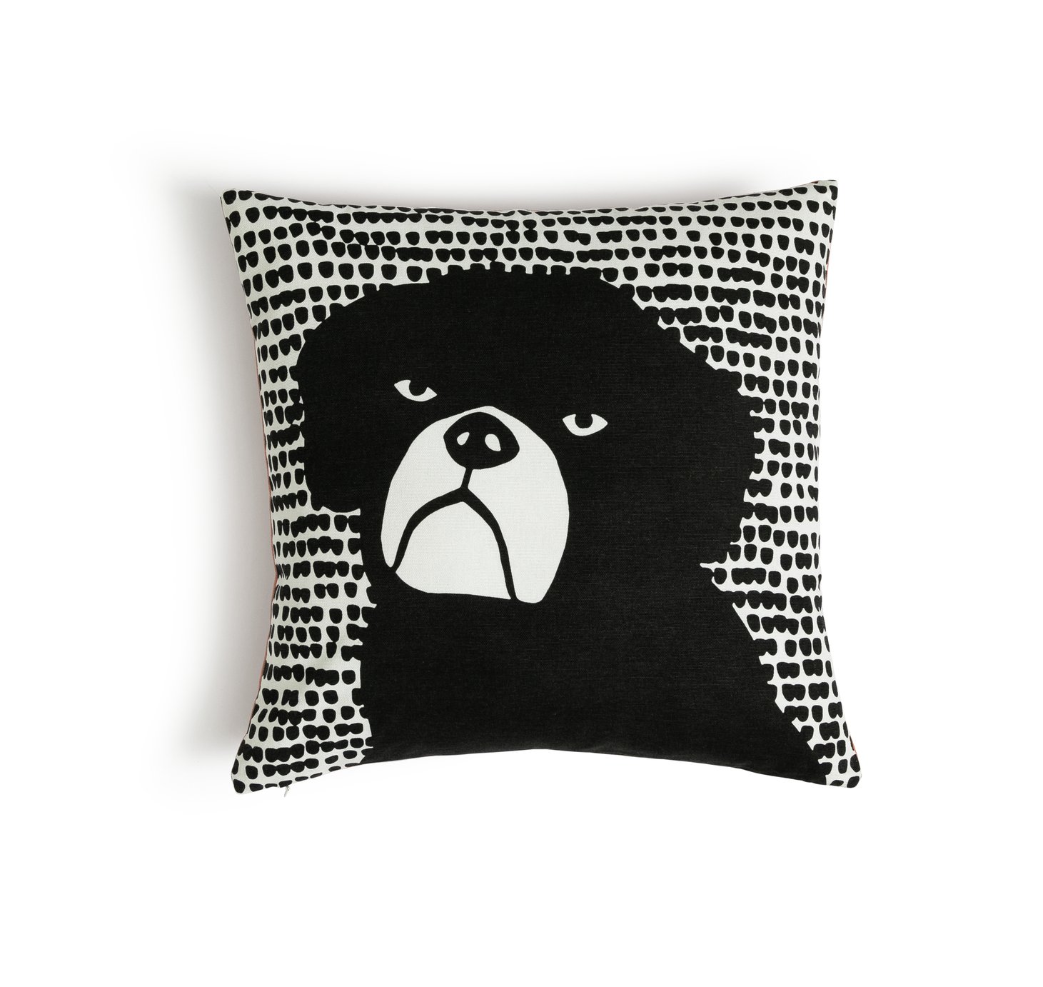 Habitat Willis Dog Print Cushion - Black & White - 43x43cm