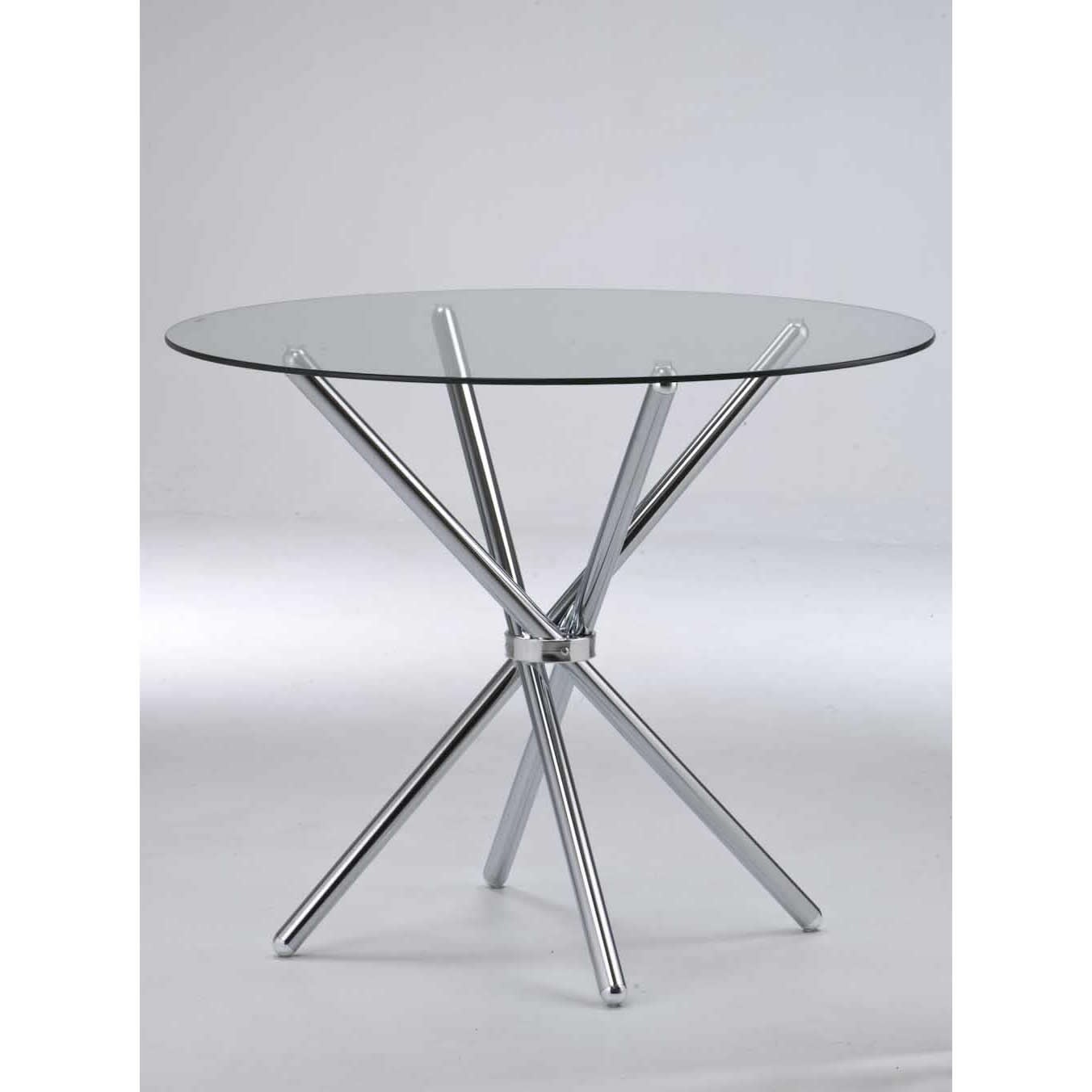 Casa Oval Dining Table Clear and Silver