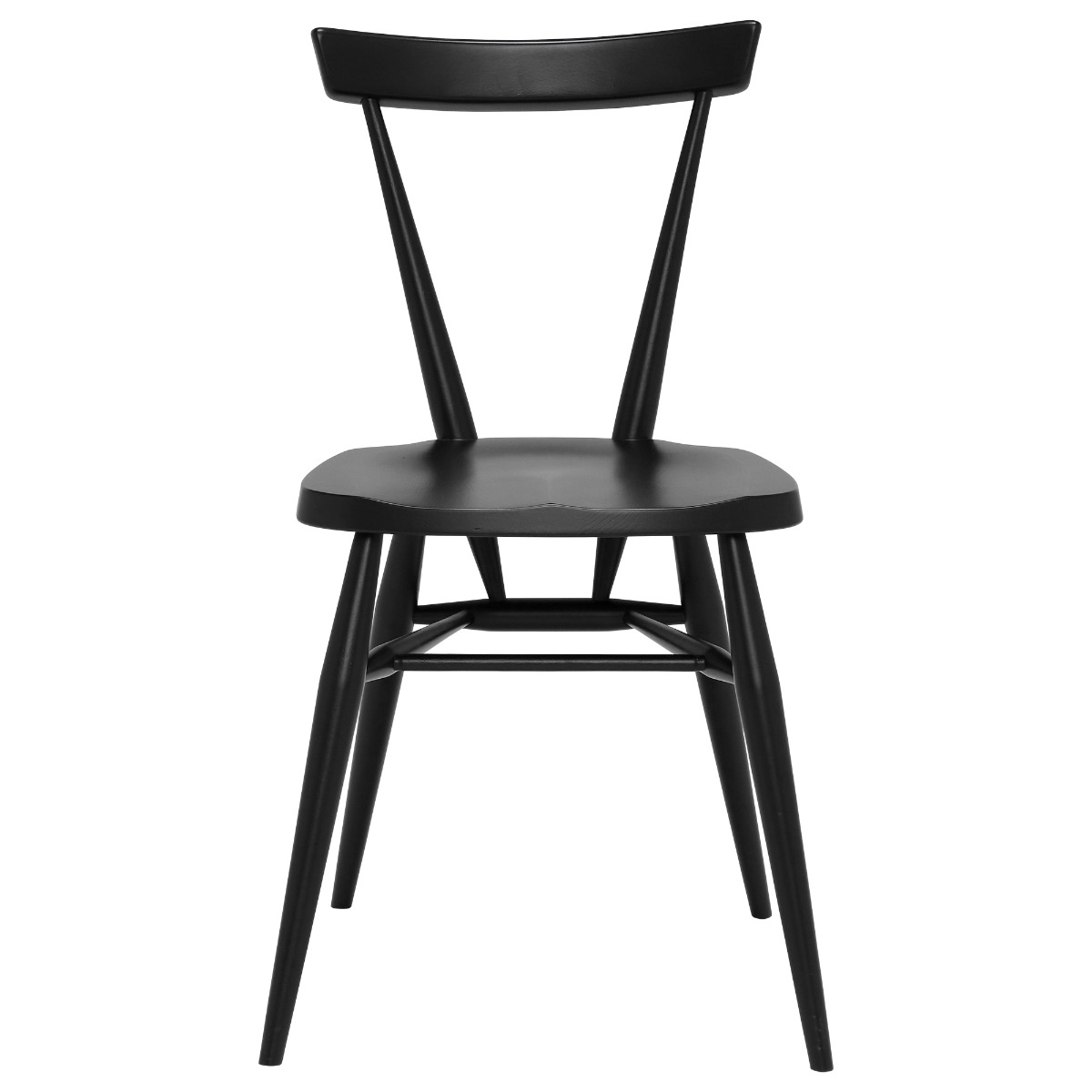 Ercol Originals Stacking Dining Chair - Black - Ash Wood -  - Barker & Stonehouse