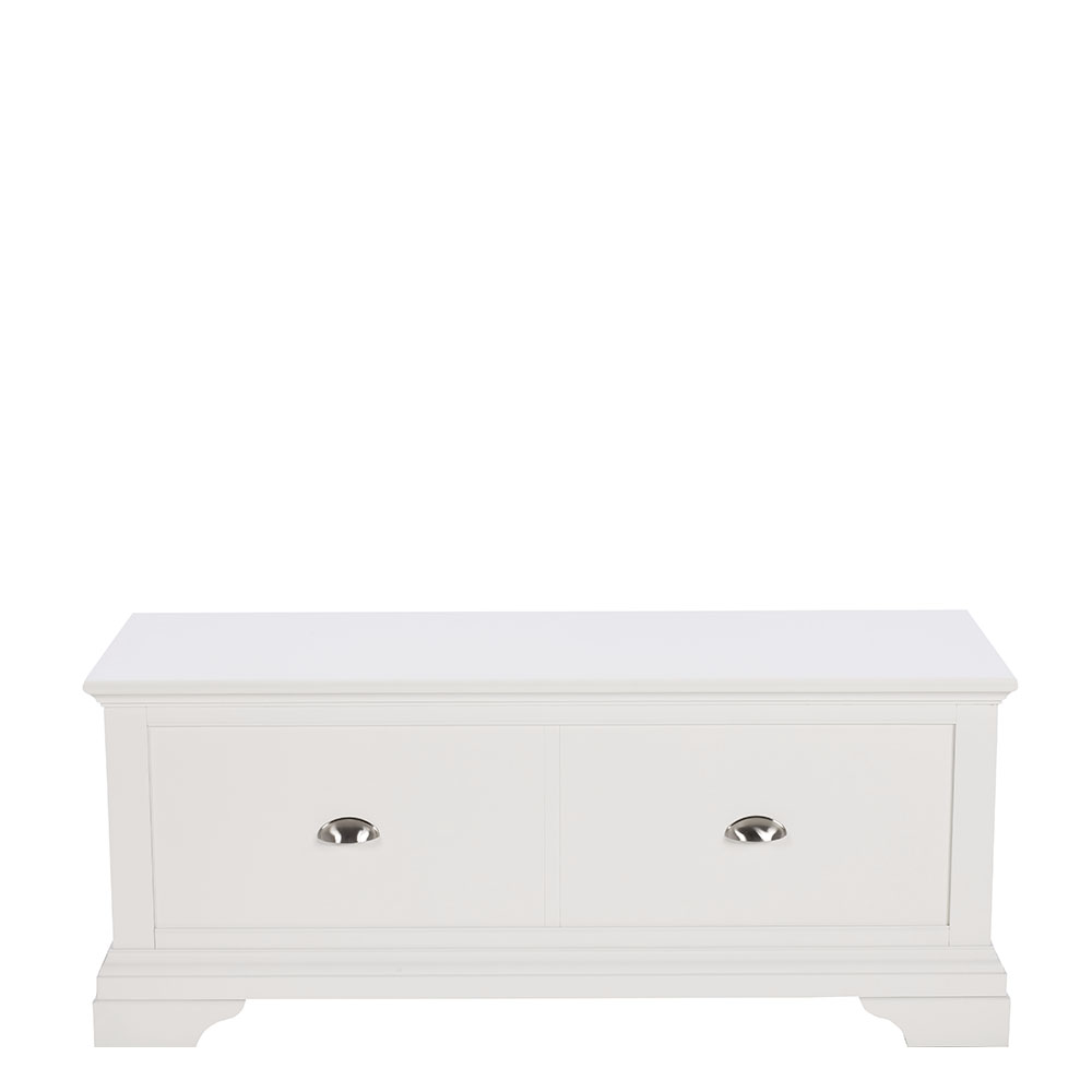 Carrington Blanket Box, White