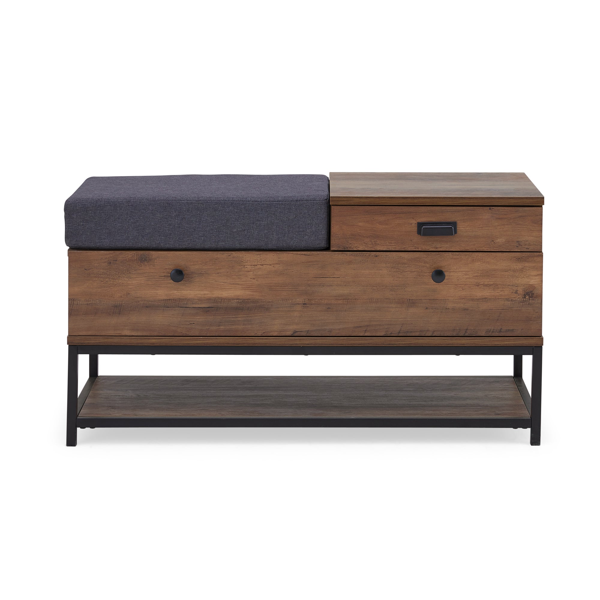 Fulton Storage Bench Grey