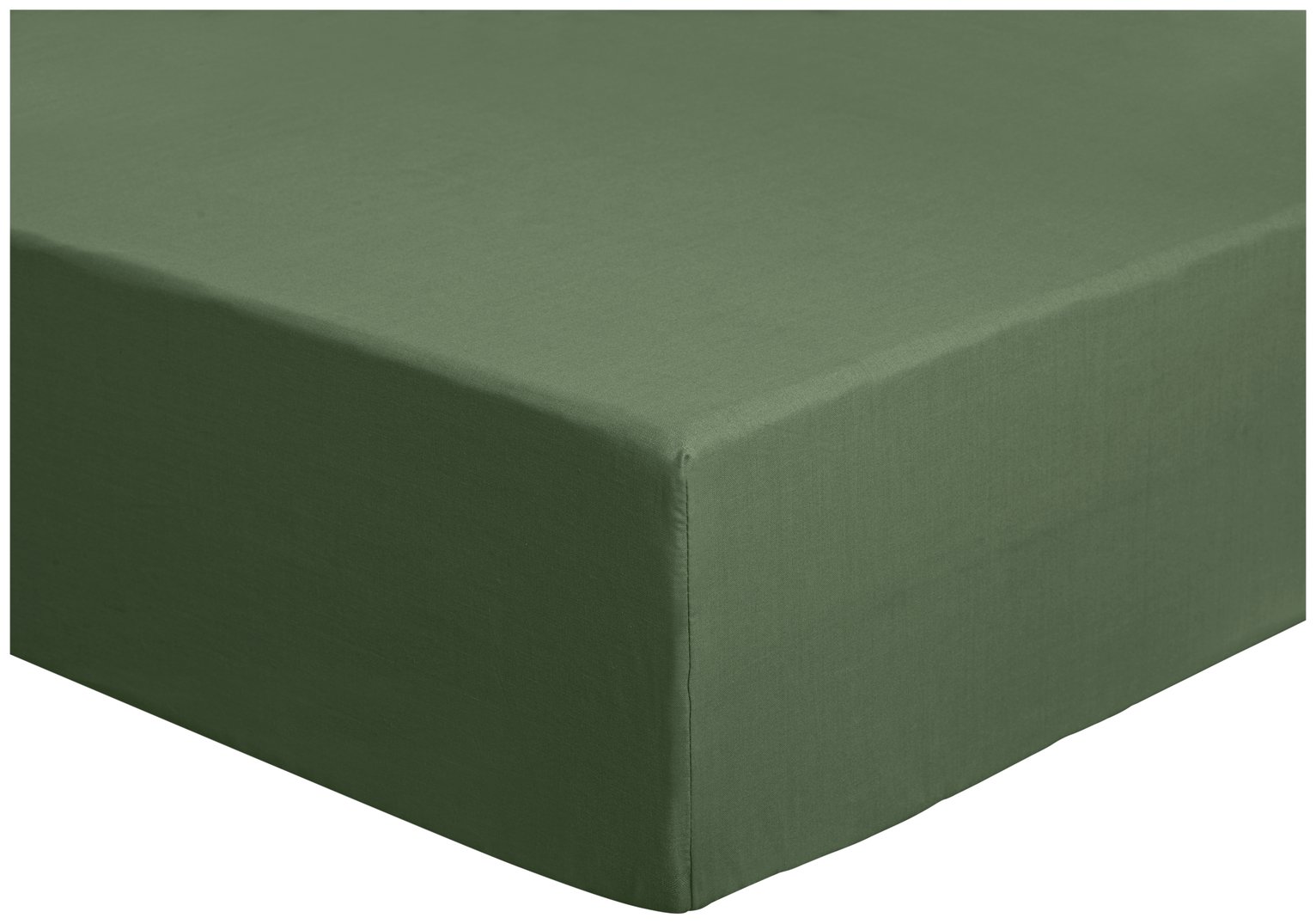 Habitat CM Polycotton Khaki Fitted Sheet - Single