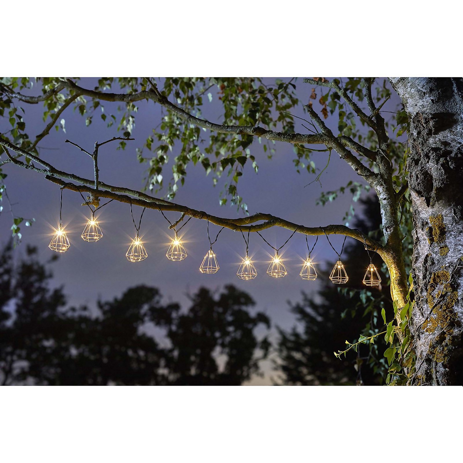 Solar Diamond String Lights - Set of 10