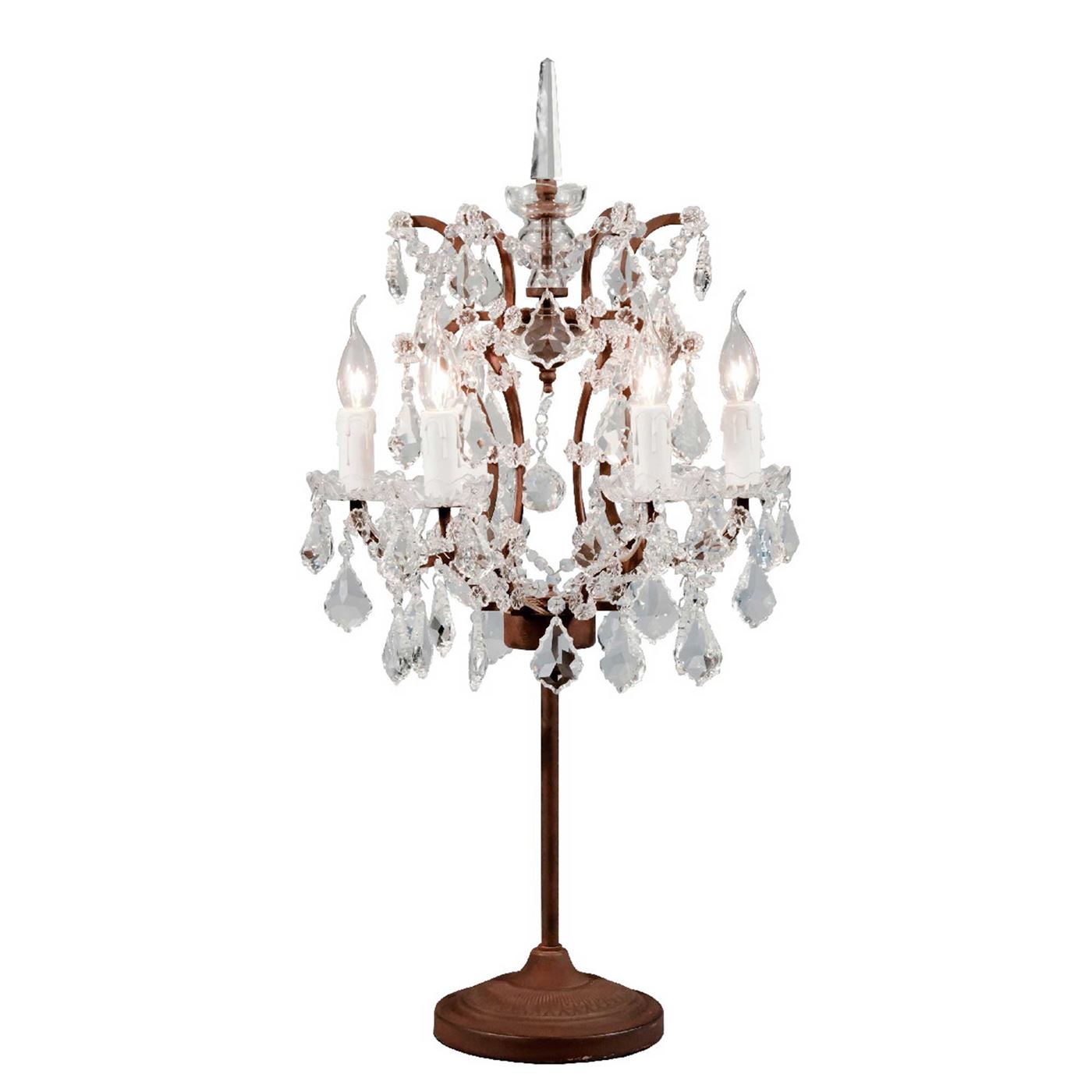 Timothy Oulton Crystal Table Lamp, Antique Rust