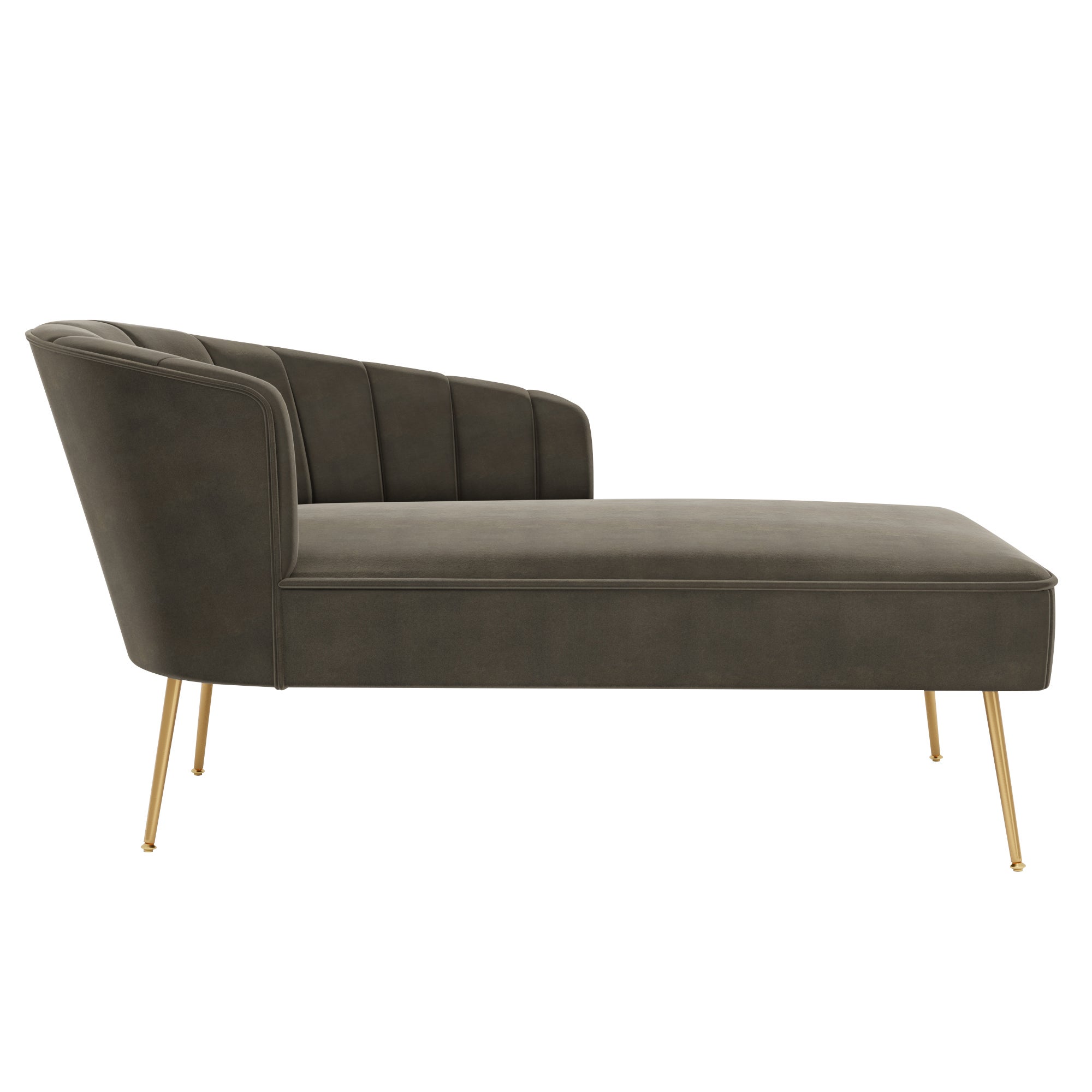 Matilda Velvet Chaise Longue Grey