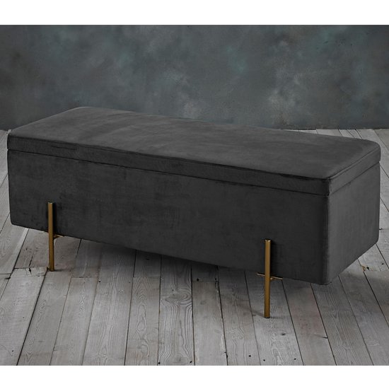 Lola Storage Ottoman In Grey