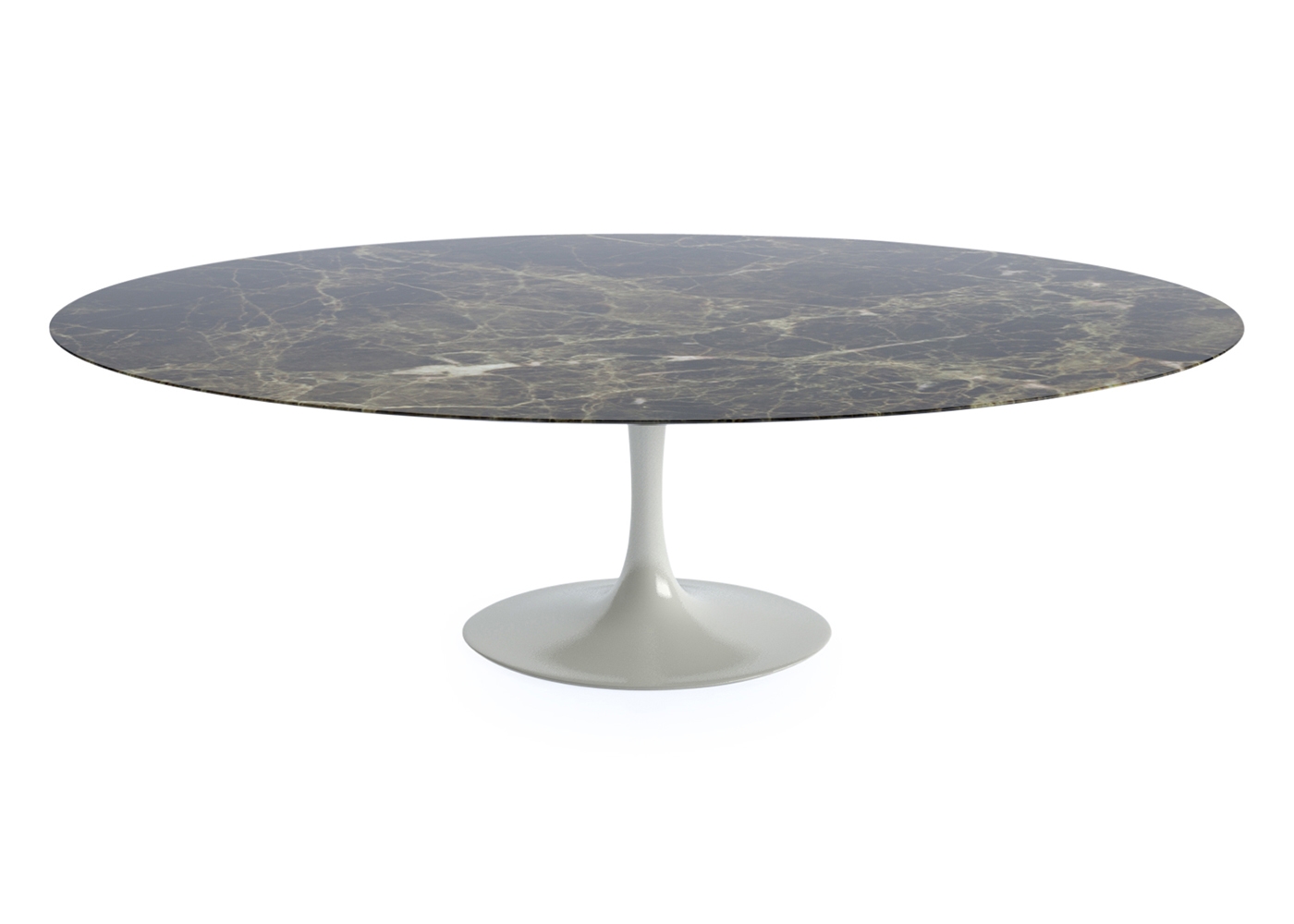 Knoll Saarinen Extra Large Oval Table Emperador Coated Marble