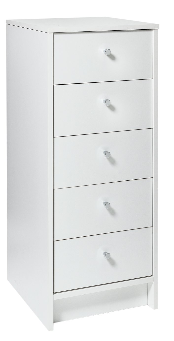Argos Home Malibu 5 Drawer Tallboy - White