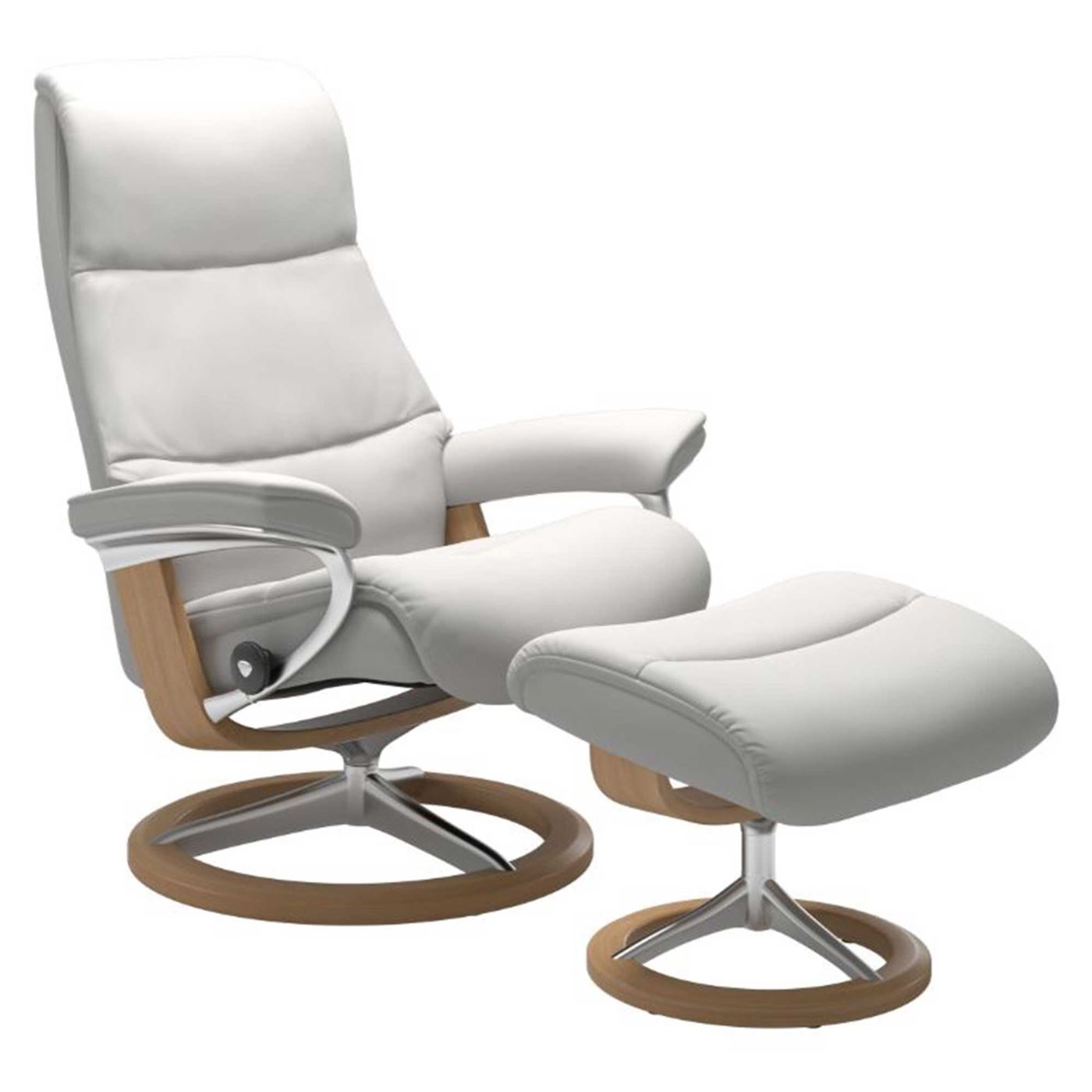 Stressless View Signature Chair & Stool, Choice of Leather