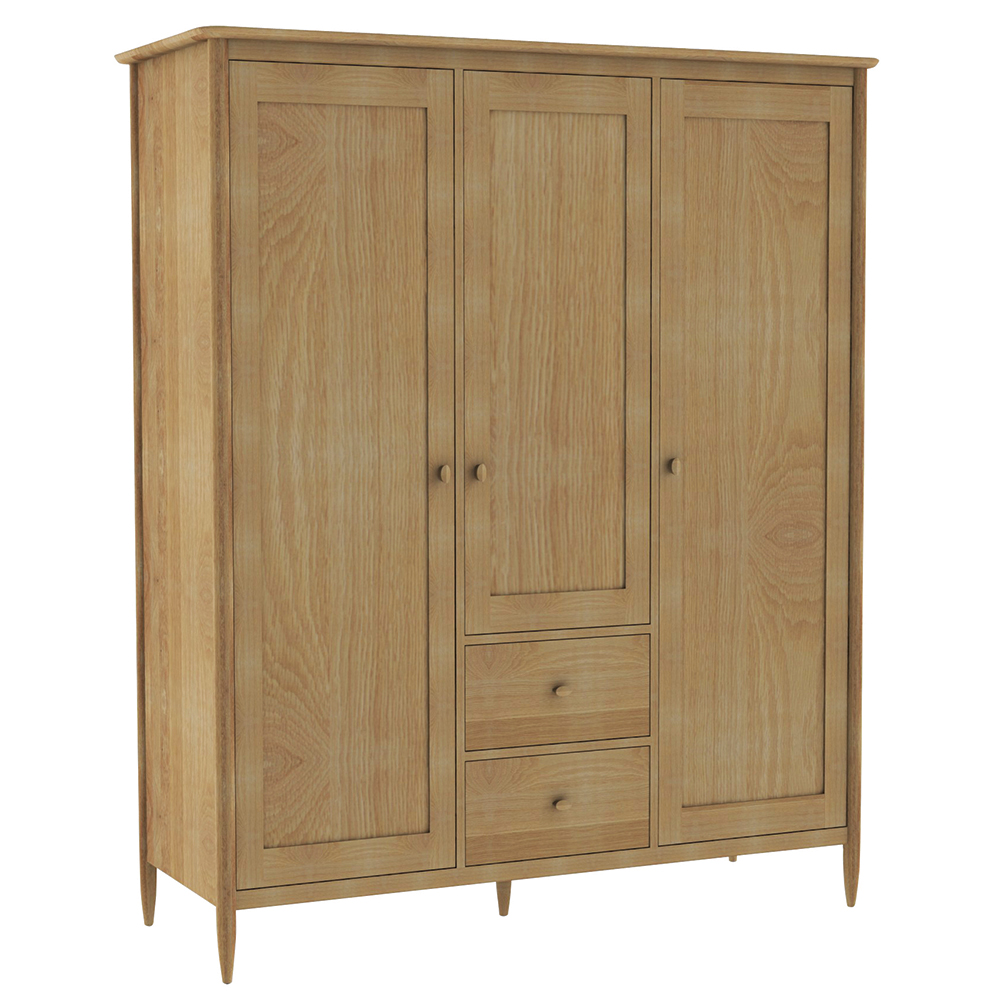 Ercol Teramo 3 Door Wardrobe, Oak