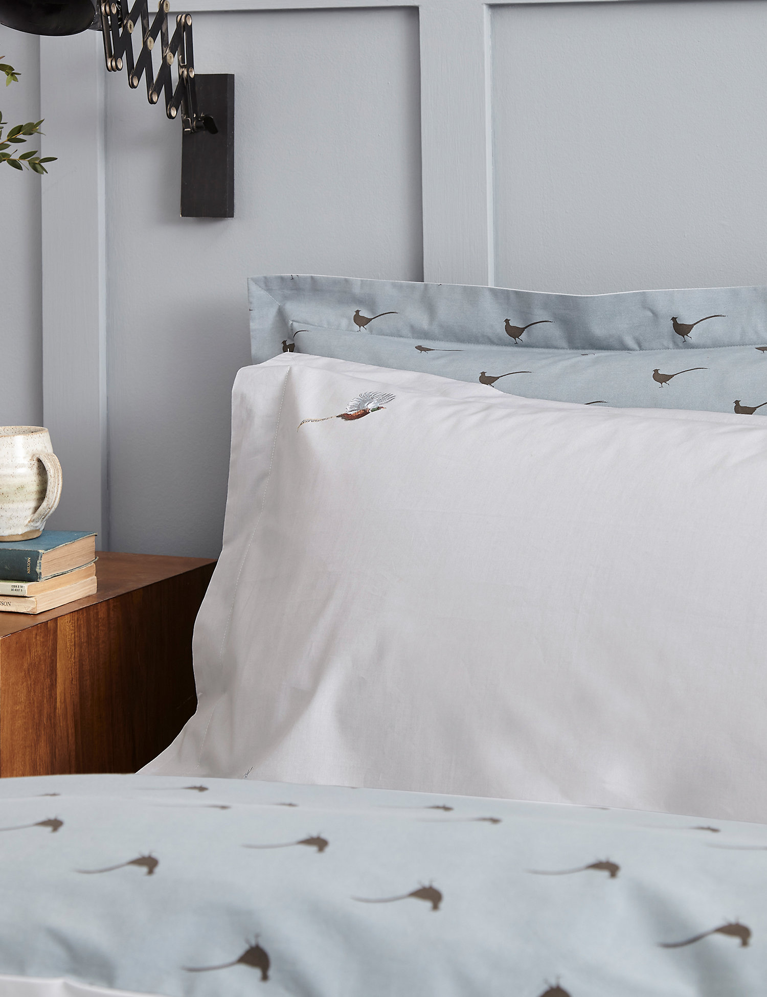 M&S Sophie Allport 2 Pack Cotton Pheasant Oxford Pillowcases