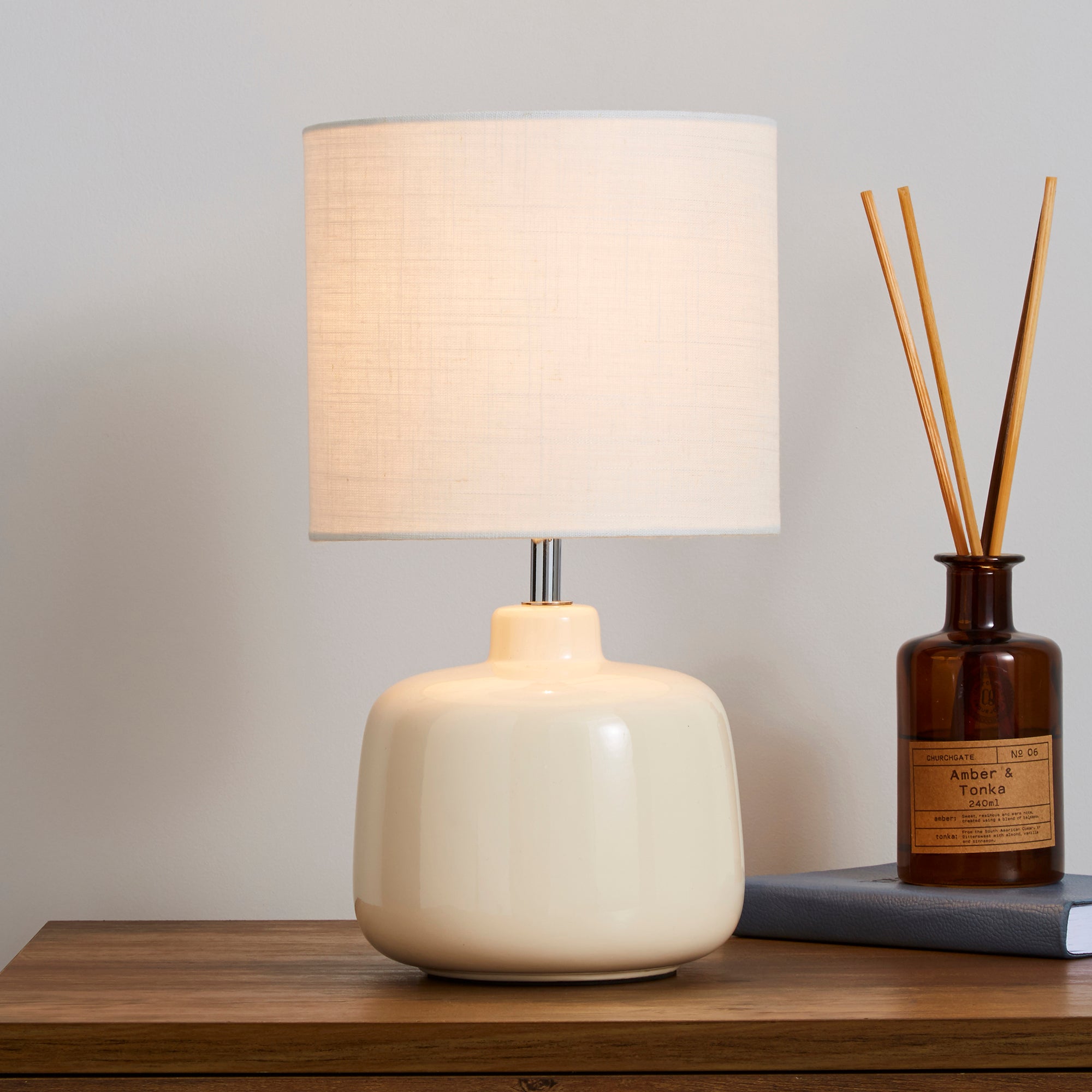 Oslo Ceramic Cream Table Lamp Cream