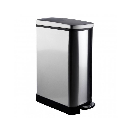 Jerry Stainless Steel Pedal Bin In Rectangle