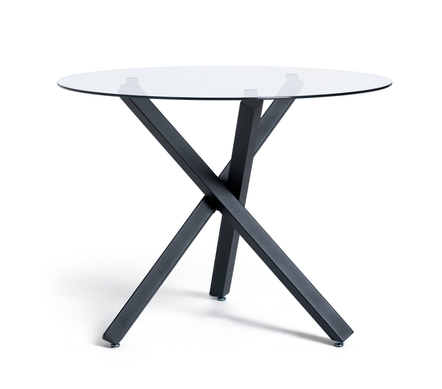 Argos Home Ava Glass 4 Seater Round Dining Table 2