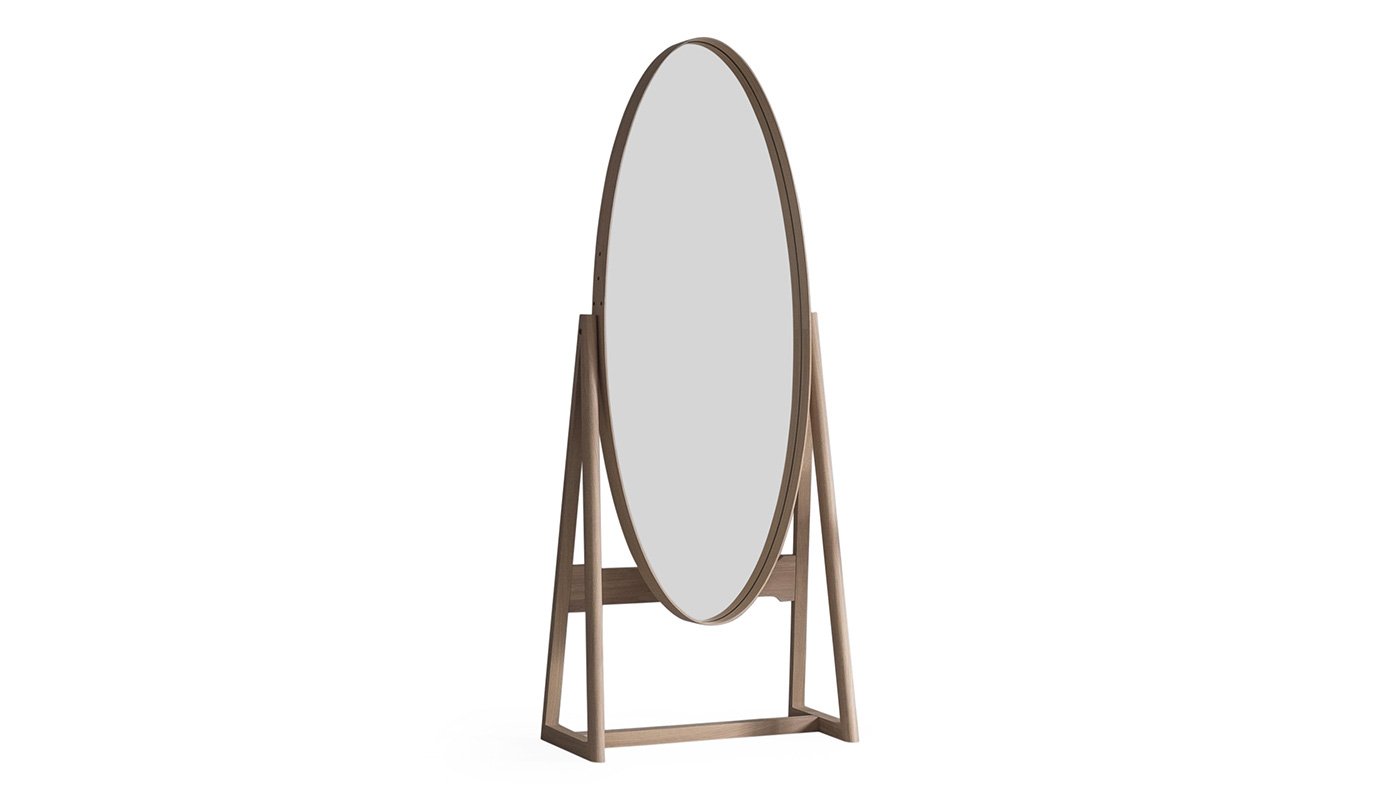 Pinch Iona Tall Cheval Mirror Oak