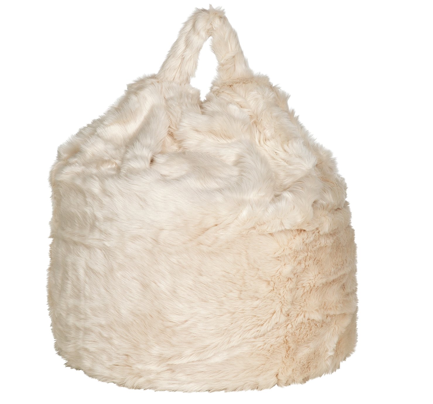 Argos Home Faux Fur Bean Bag - Cream