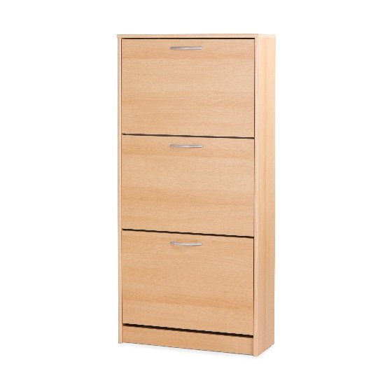 Montrose Shoe Cabinet In Beech With 3 Doors