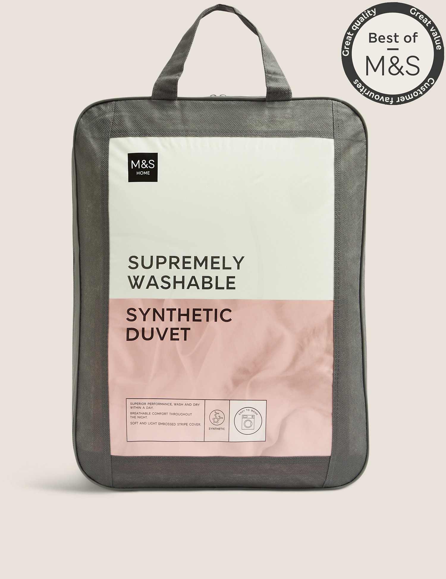 M&S Unisex Supremely Washable 4.5 Tog Duvet