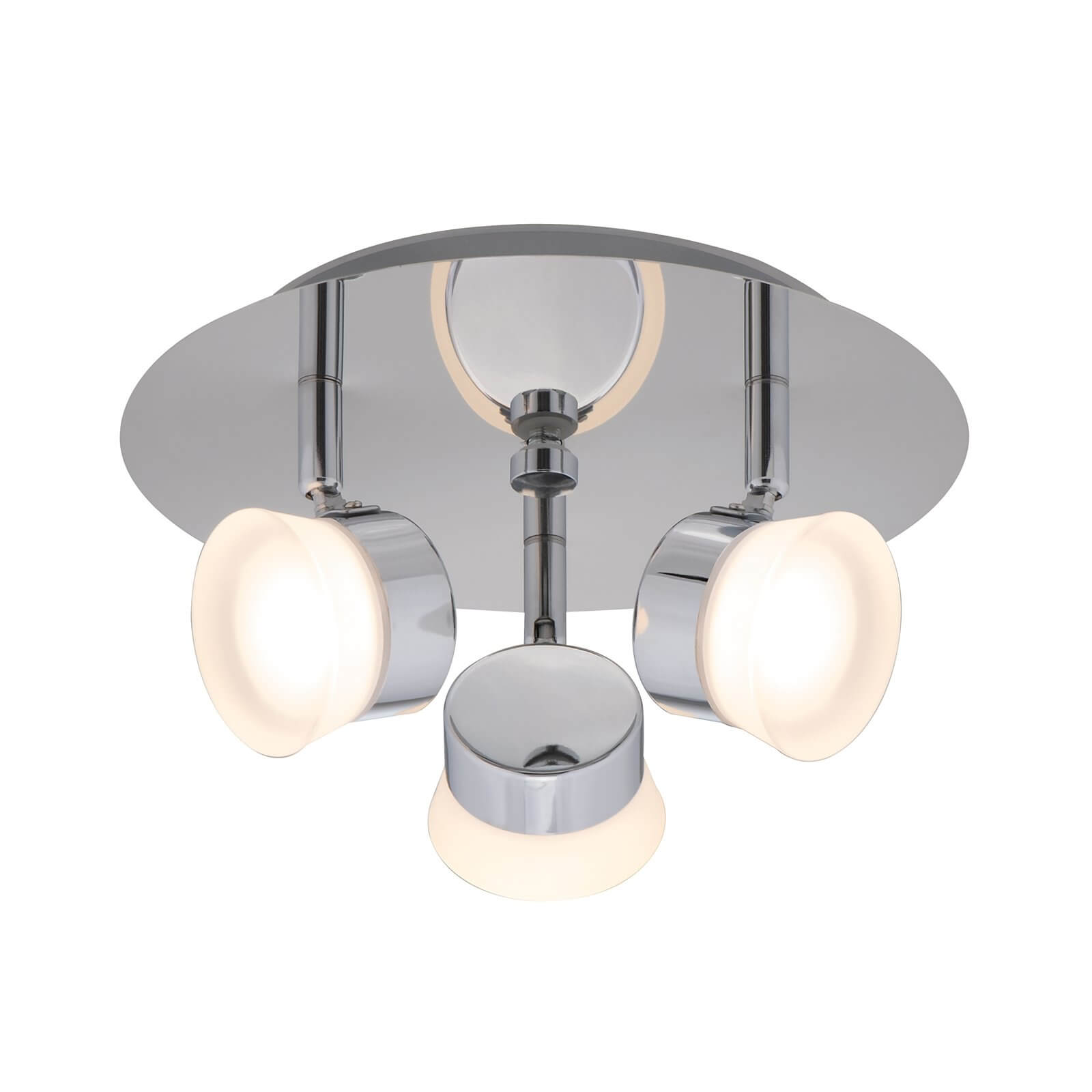 Paisley LED Bathroom Round Plate Spotlight - 3 x 4.5W