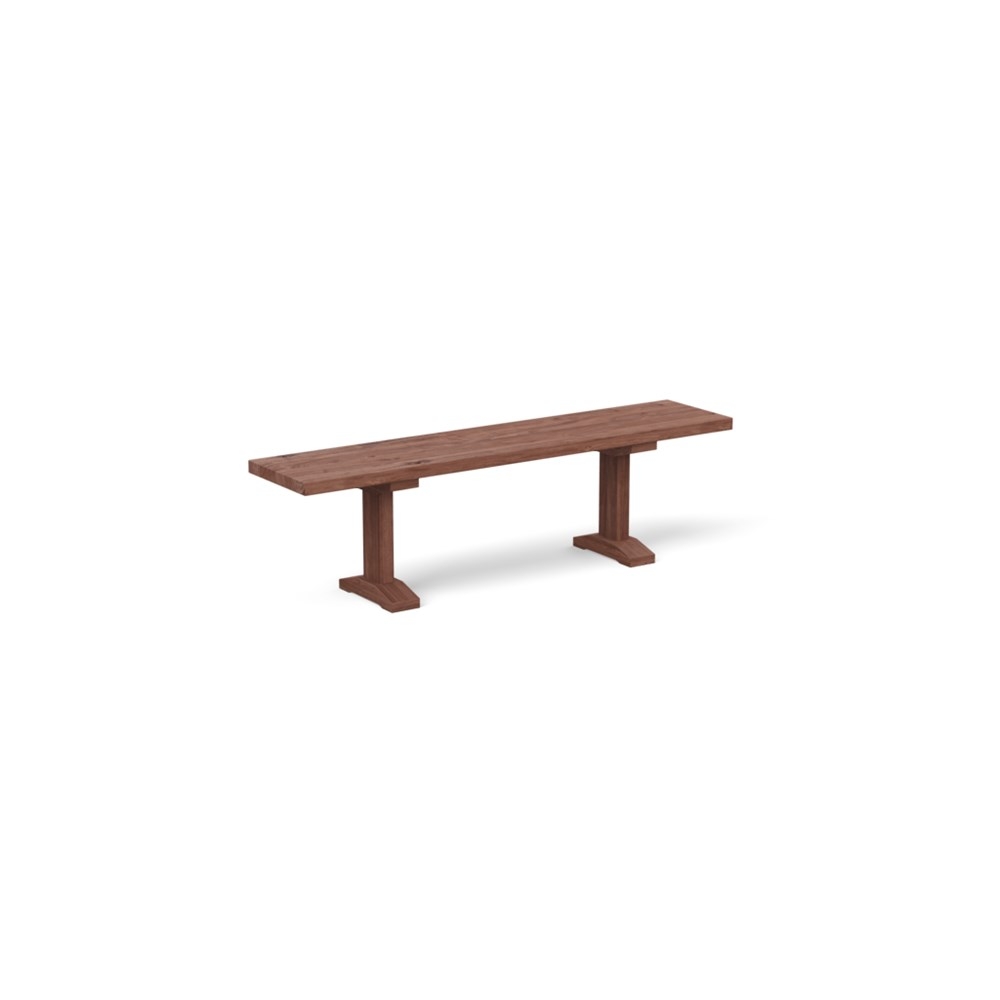 Heal's Lisbon Bench 240x35cm Oiled Walnut Straight Edge Not Filled