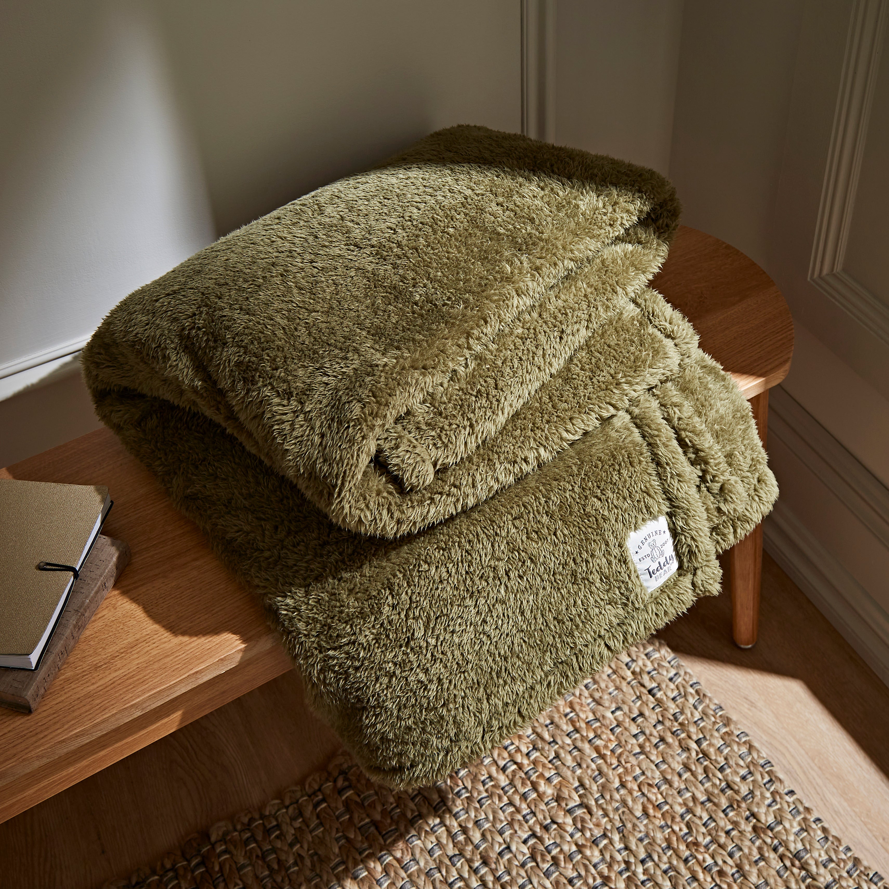 Teddy Bear Throw Green