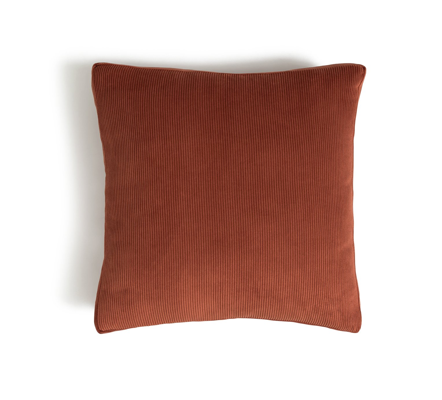 Habitat Cord Cushion - Burnt Orange - 43x43cm