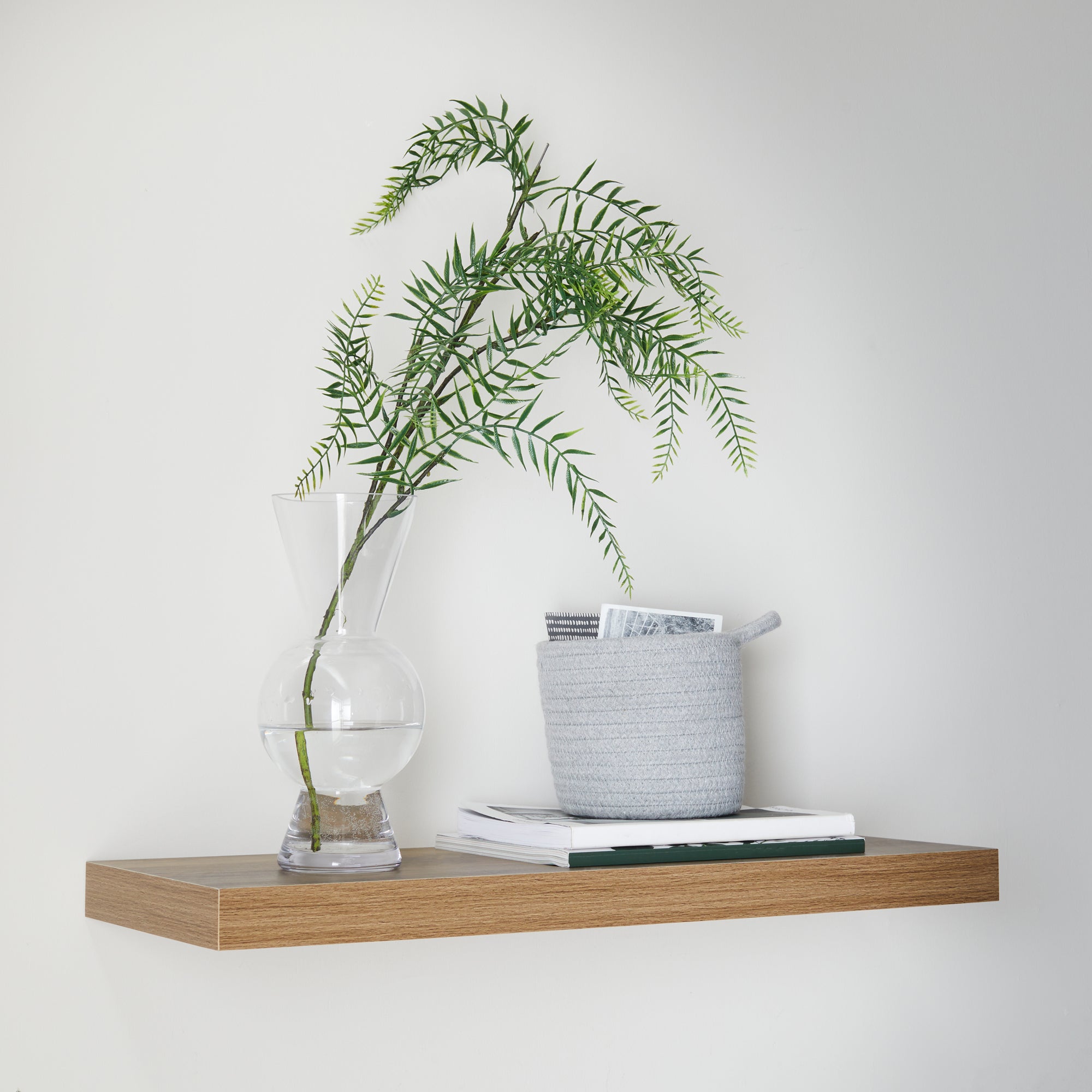 Fulton Pine Floating Shelf Brown