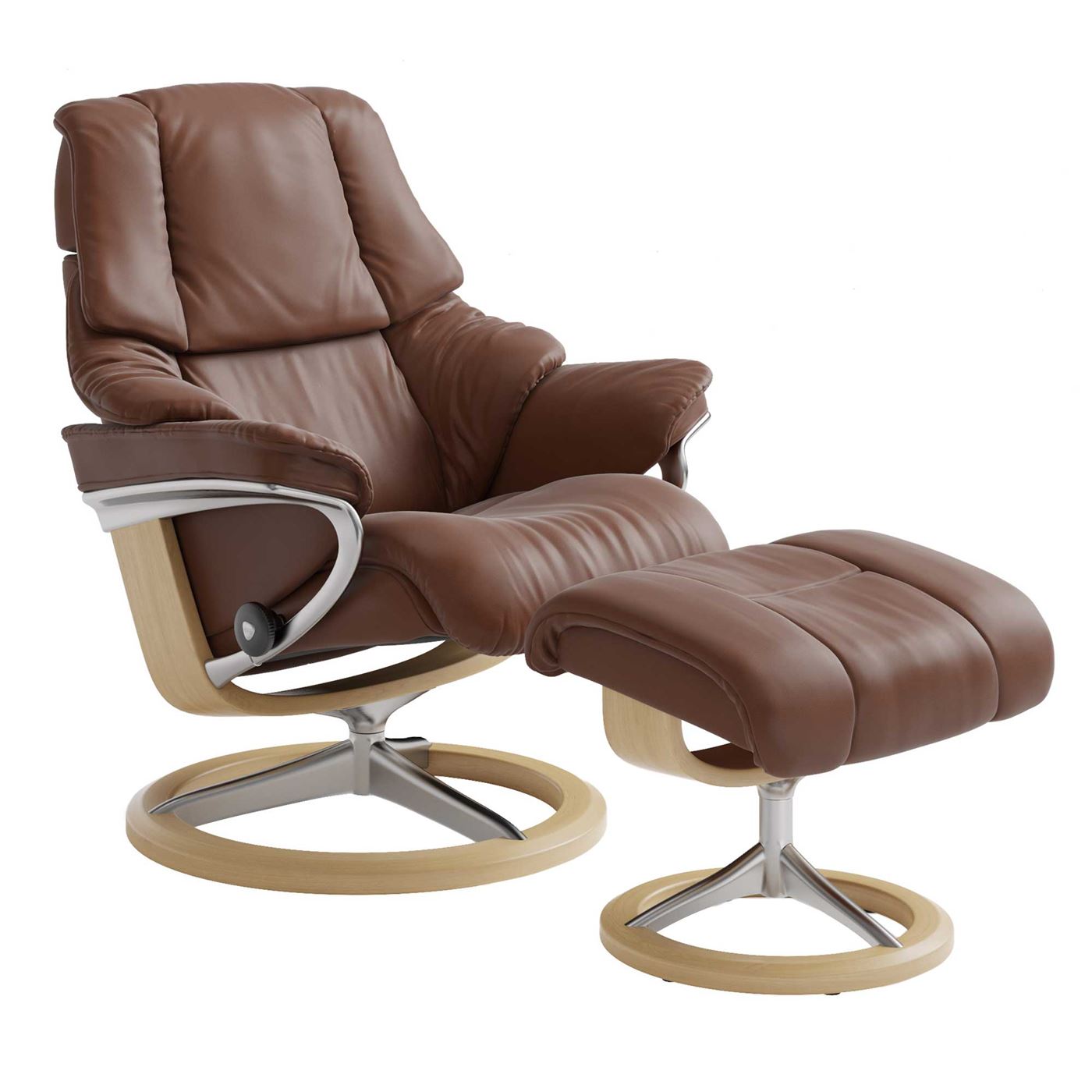 Stressless Reno Signature Chair & Stool, Paloma