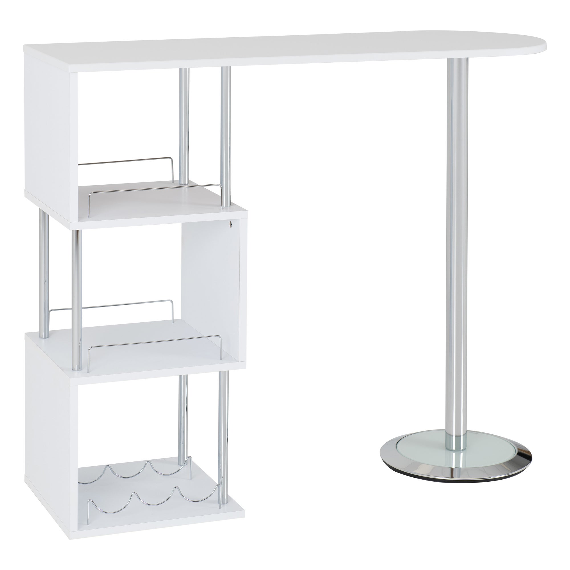 Charisma Bar Table White White