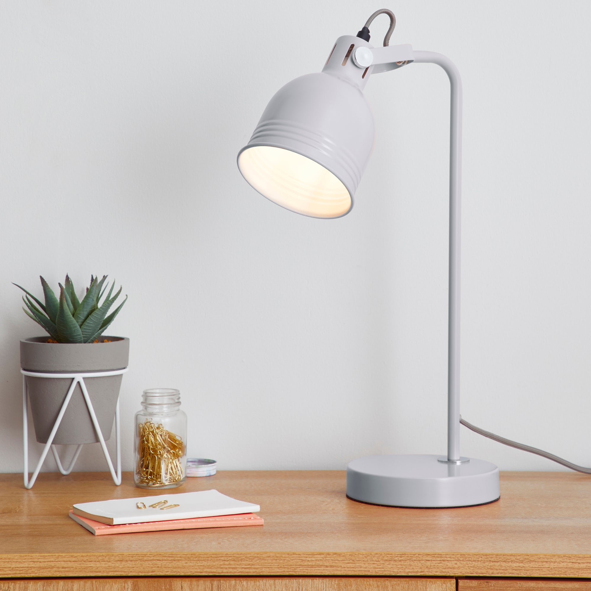 Isaac Desk Lamp Dove (Grey)