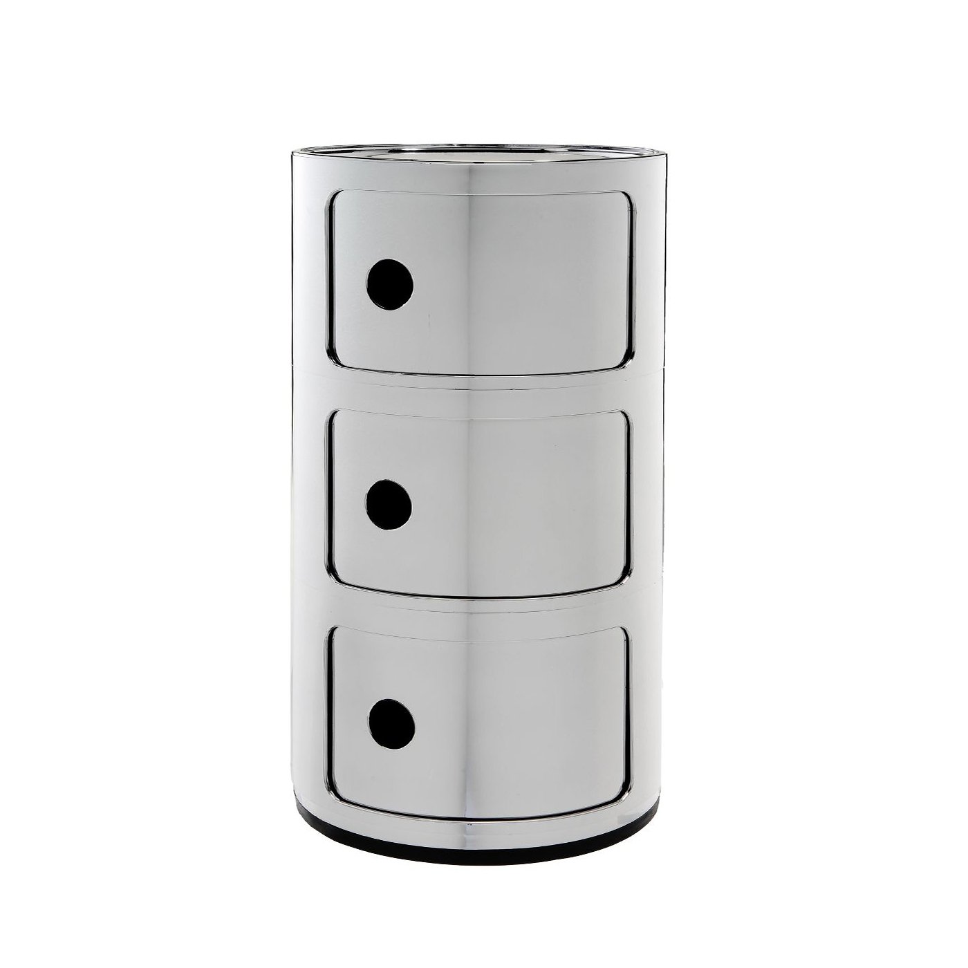 Kartell Componibili Cabinet 3 Element Silver