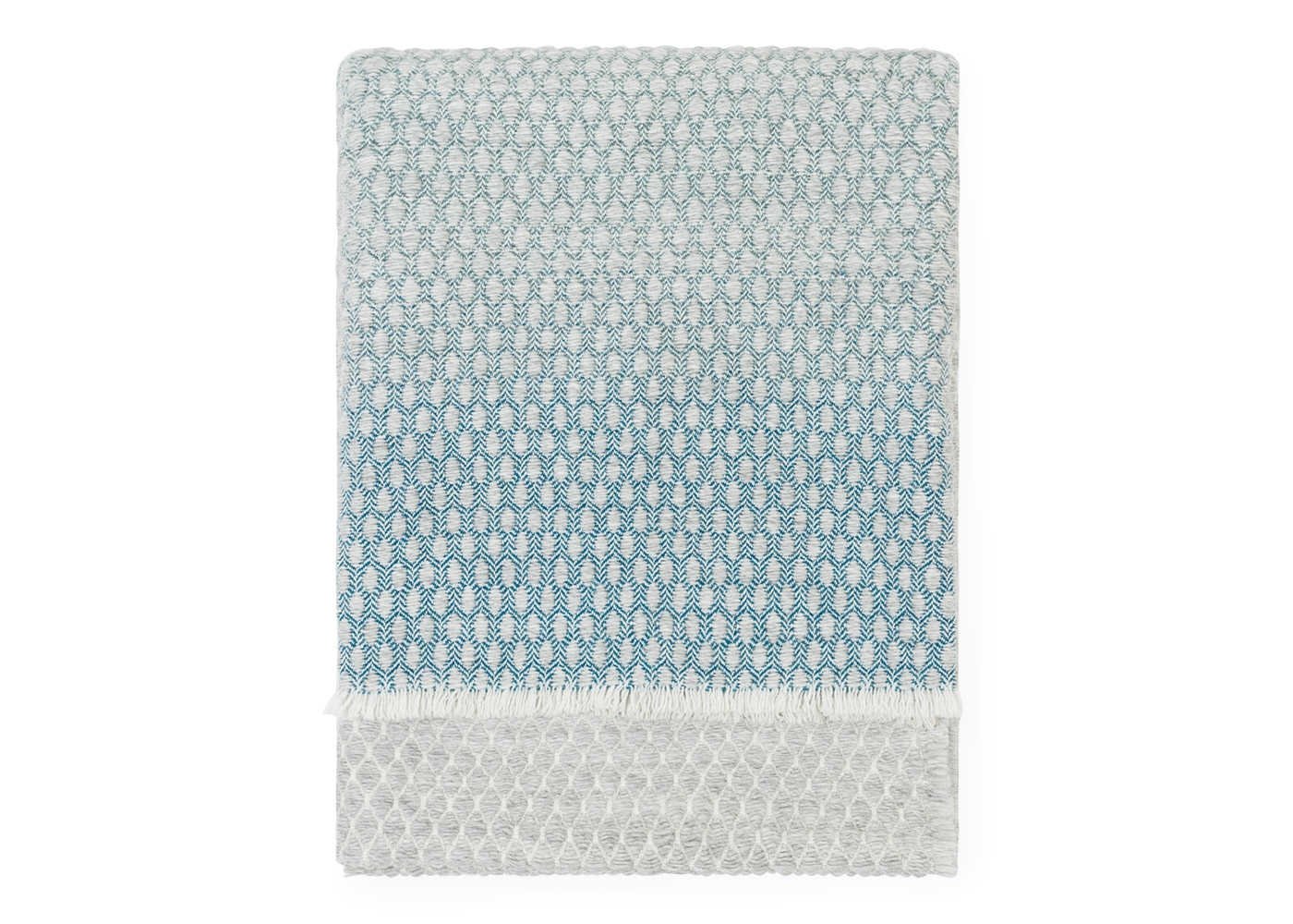 Bristol Weaving Mill Larker Textured Throw Soft Grey Large