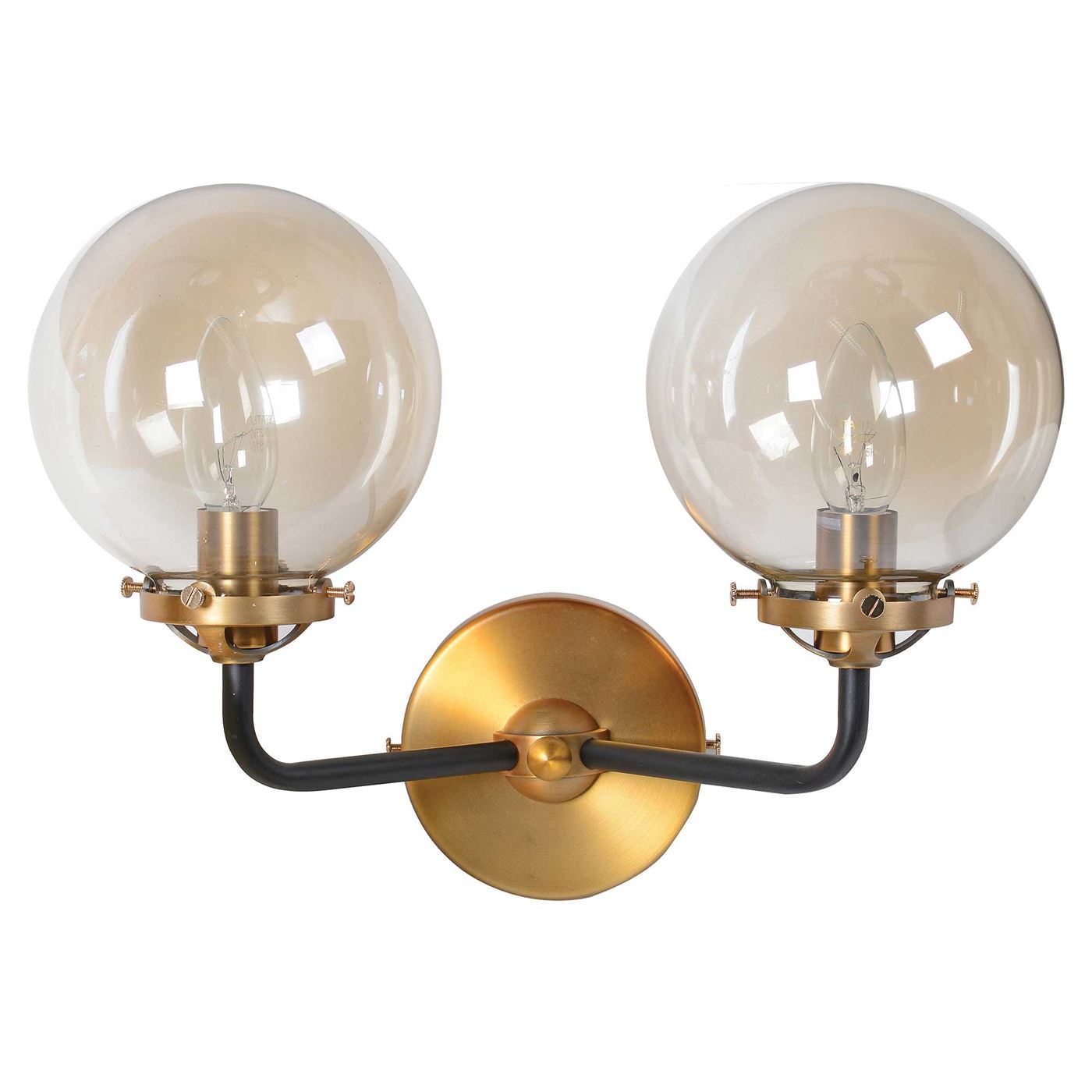 Double Ball Wall Light, Smoked