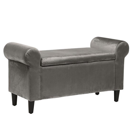 Highgrove Storage Ottoman In Grey