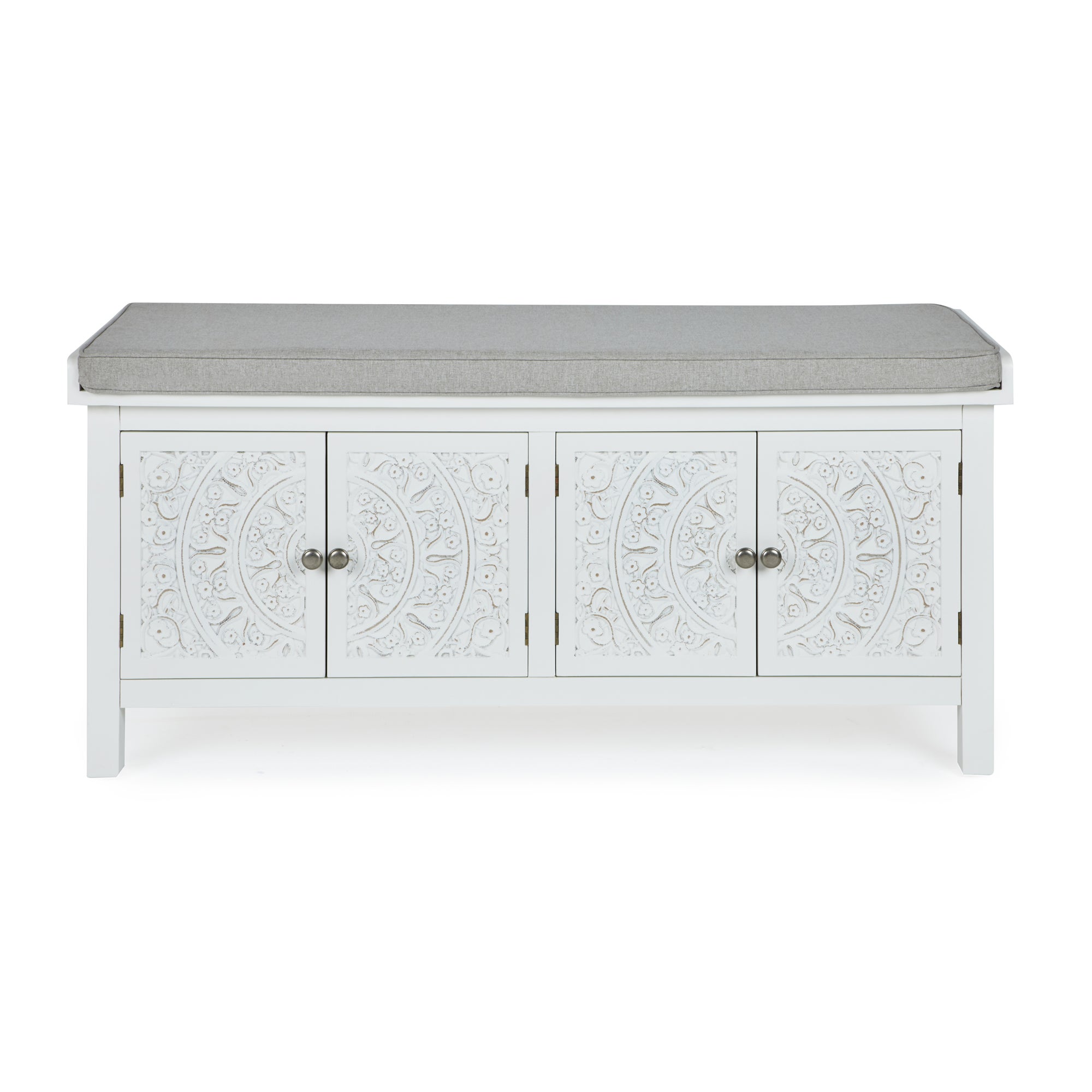 Samira Storage Bench White