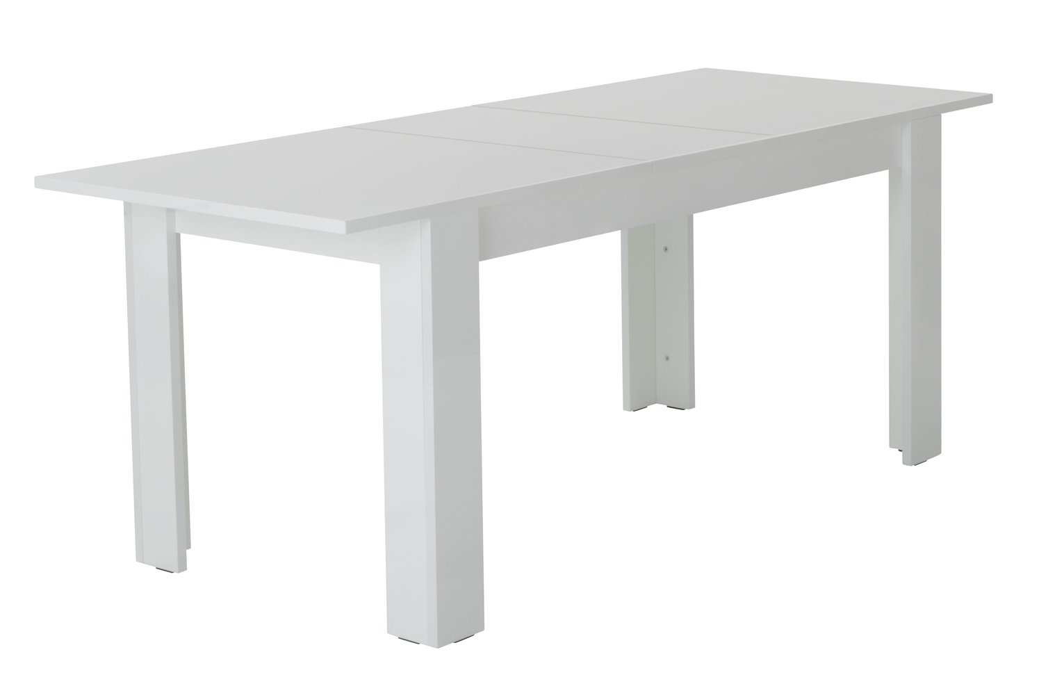 Habitat Miami Gloss Extending 8 Seater Dining Table-White