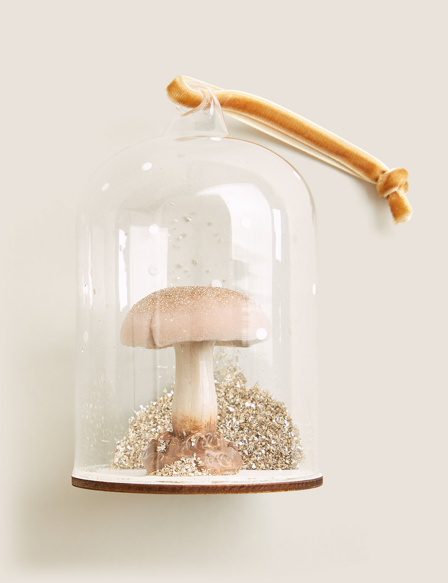 M&S Large Toadstool Cloche Hanging Decoration