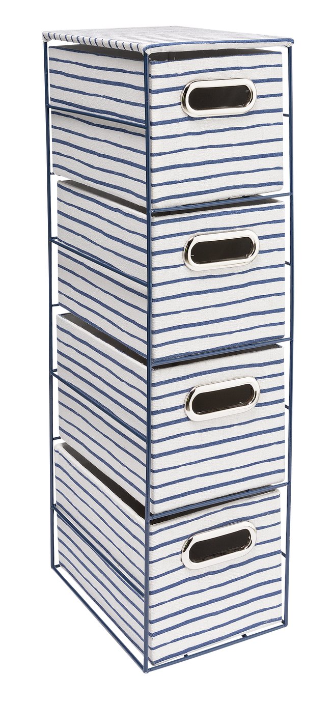 Argos Home Slimline Coastline 4 Drawer Storage Tower